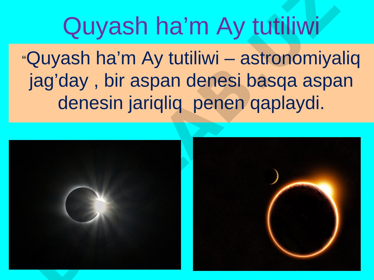 Quyash ha’m Ay tutiliwi