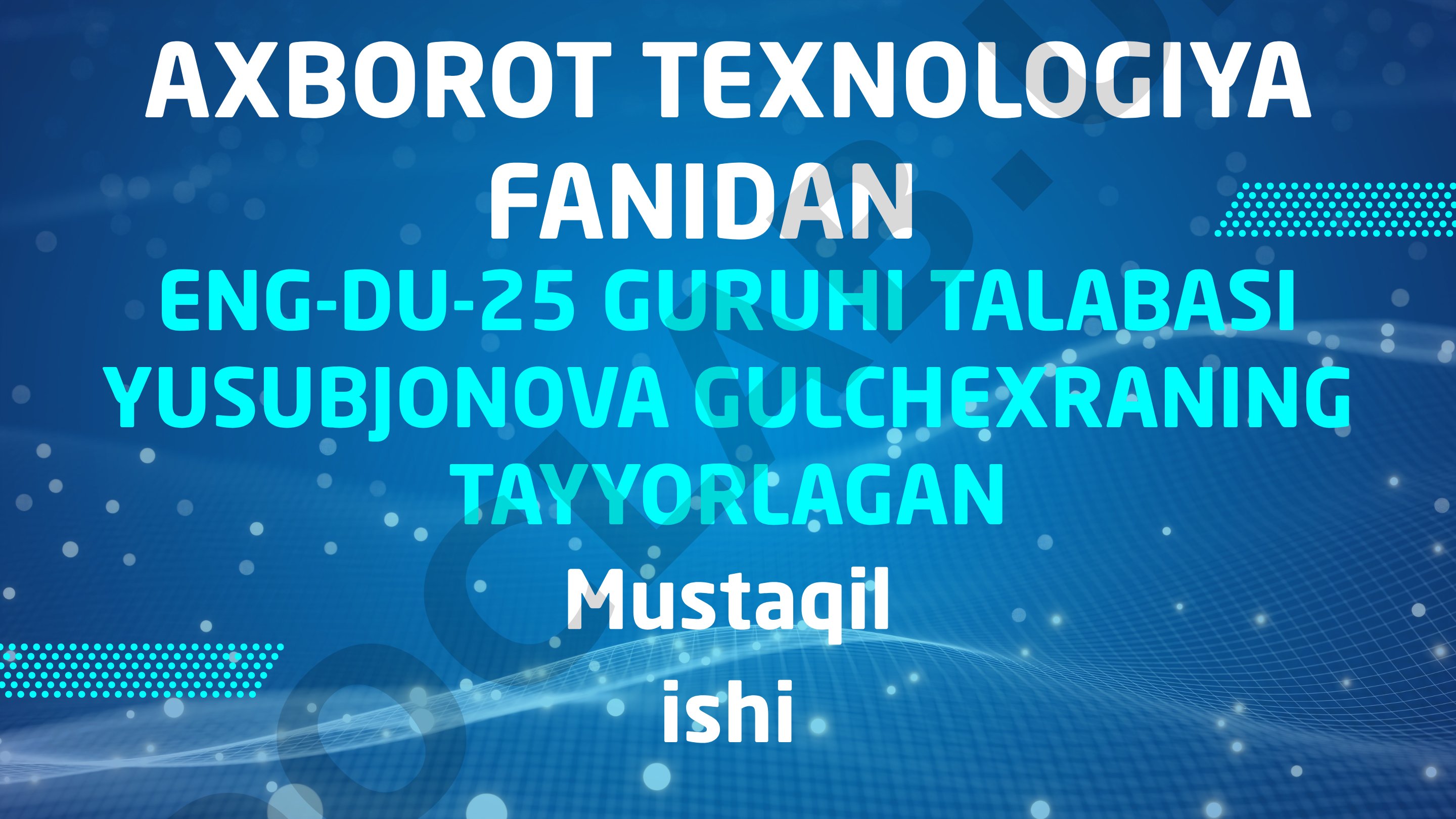 MyTest maqsadi, vazifalari va imkoniyatlari