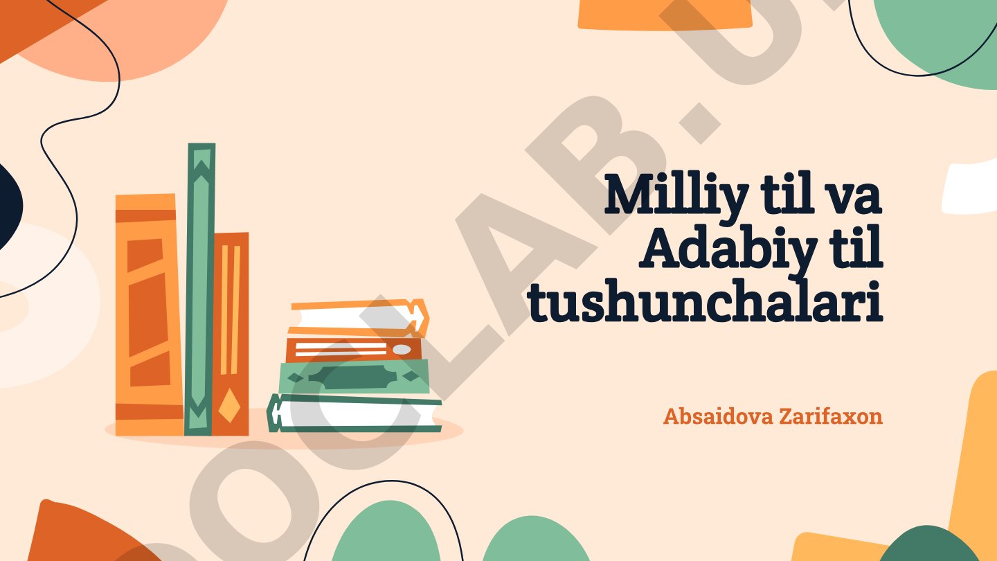 Milliy til va adabiy til tushunchalari