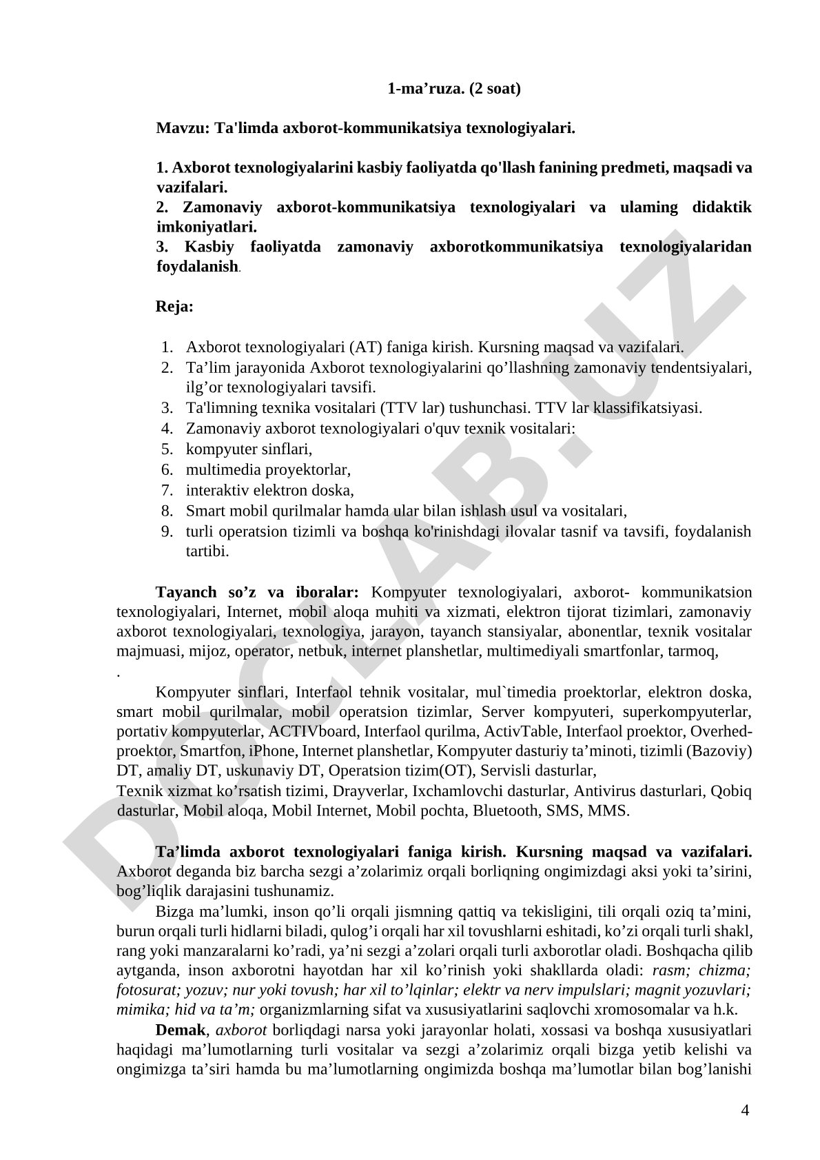 Ta'limda axborot-kommunikatsiya texnologiyalari