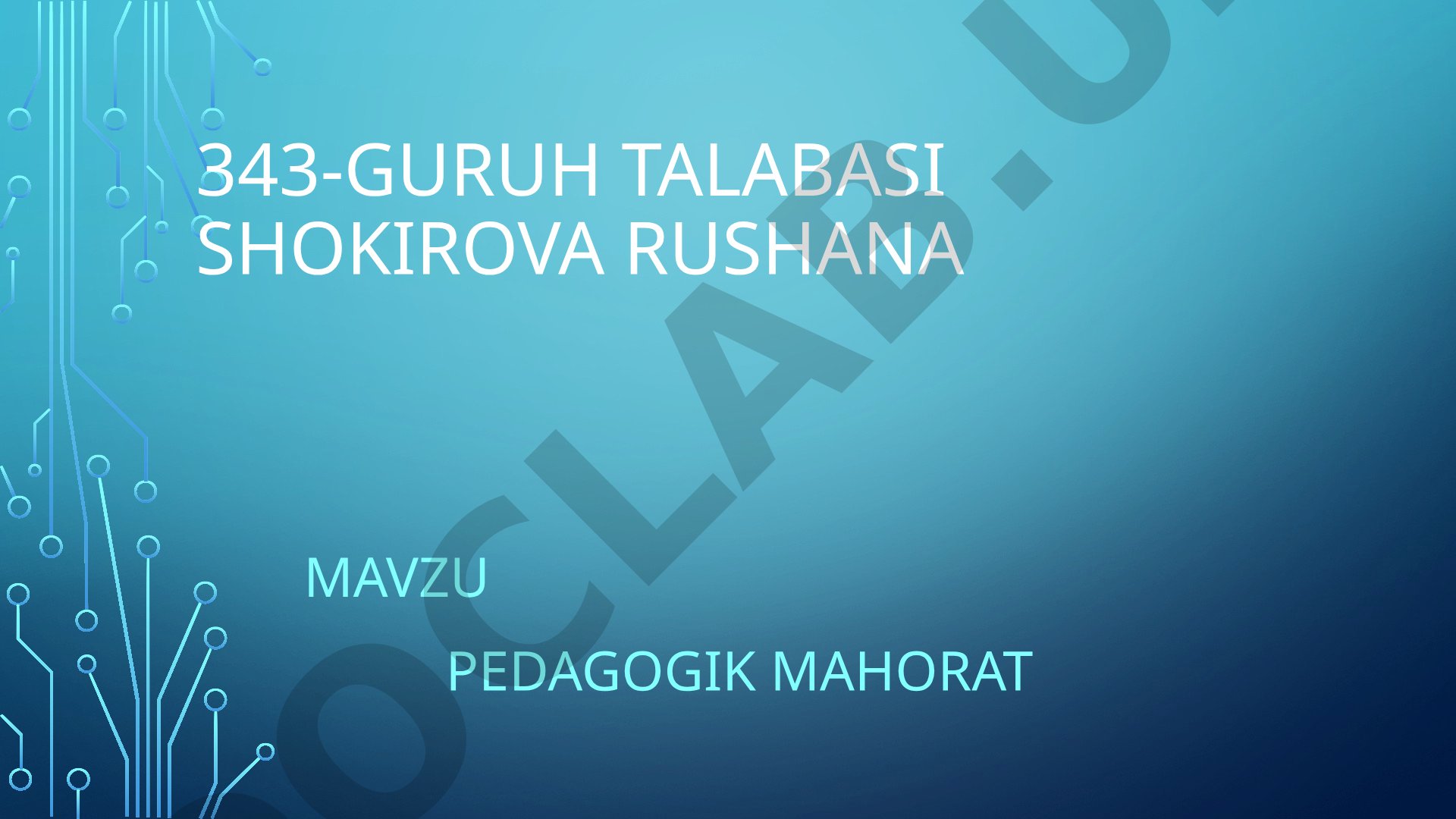 Pedagogik mahorat mavzusidagi taqdimot, o'qituvchilik san'ati va usullari