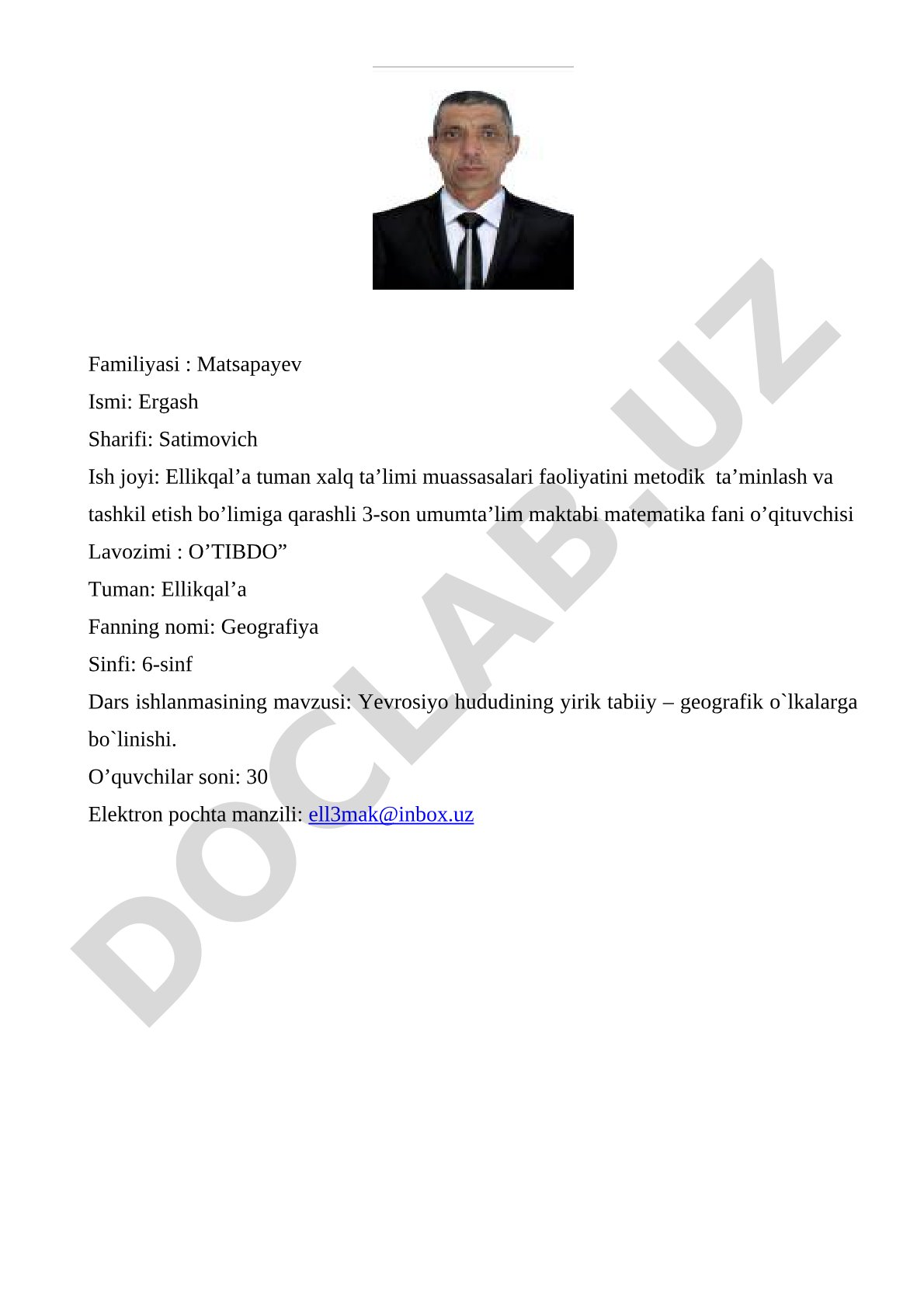 Yevrosiyo hududining yirik tabiiy – geografik o`lkalarga bo`linishi