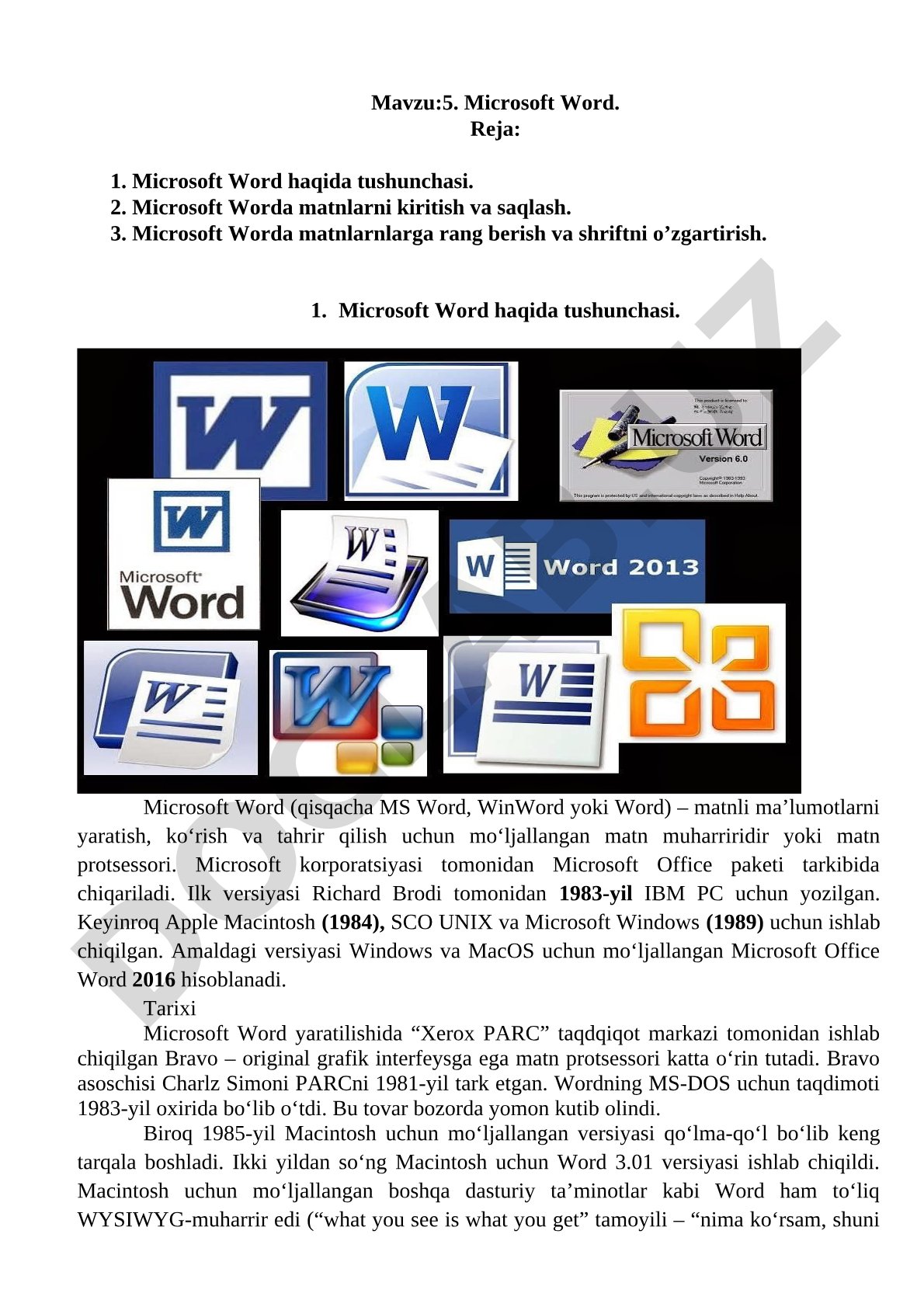 5. Microsoft Word
