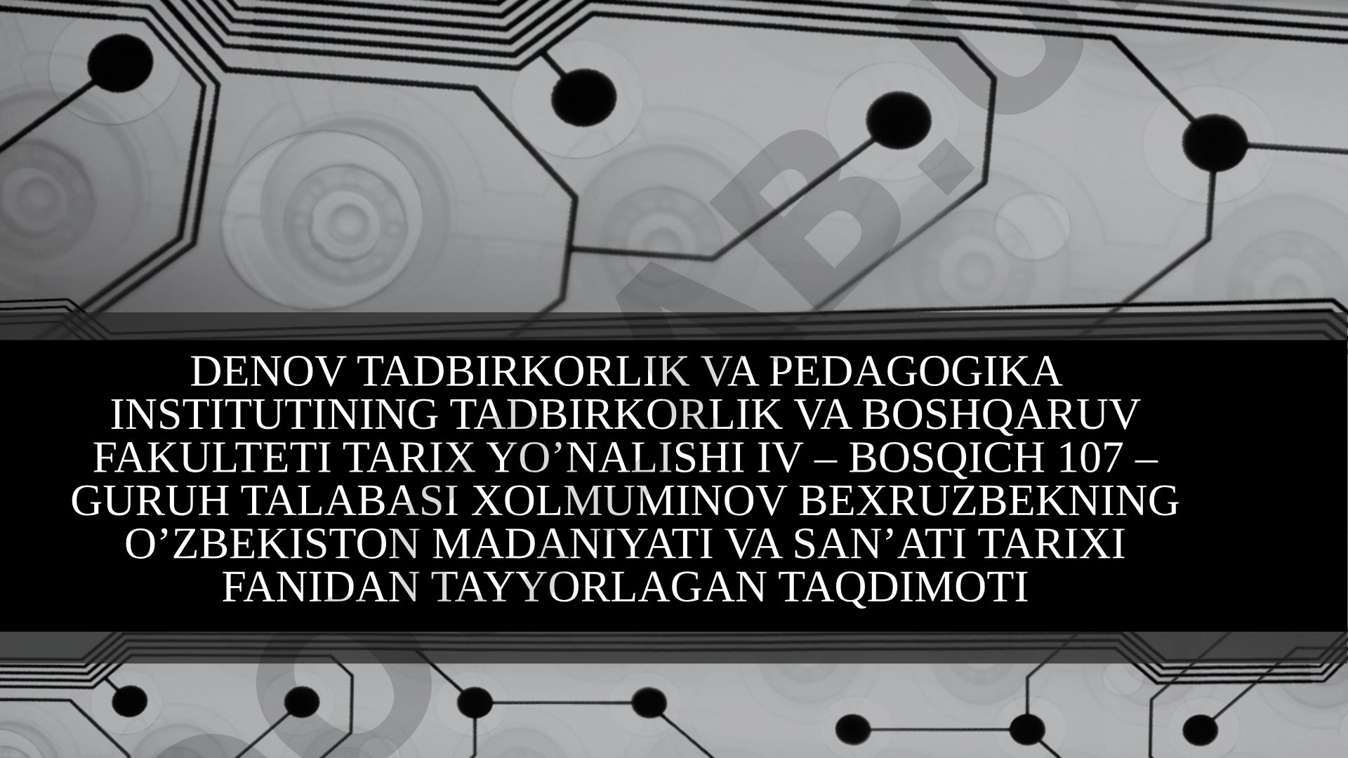 Xonliklar davrida Toshkent madaniyati