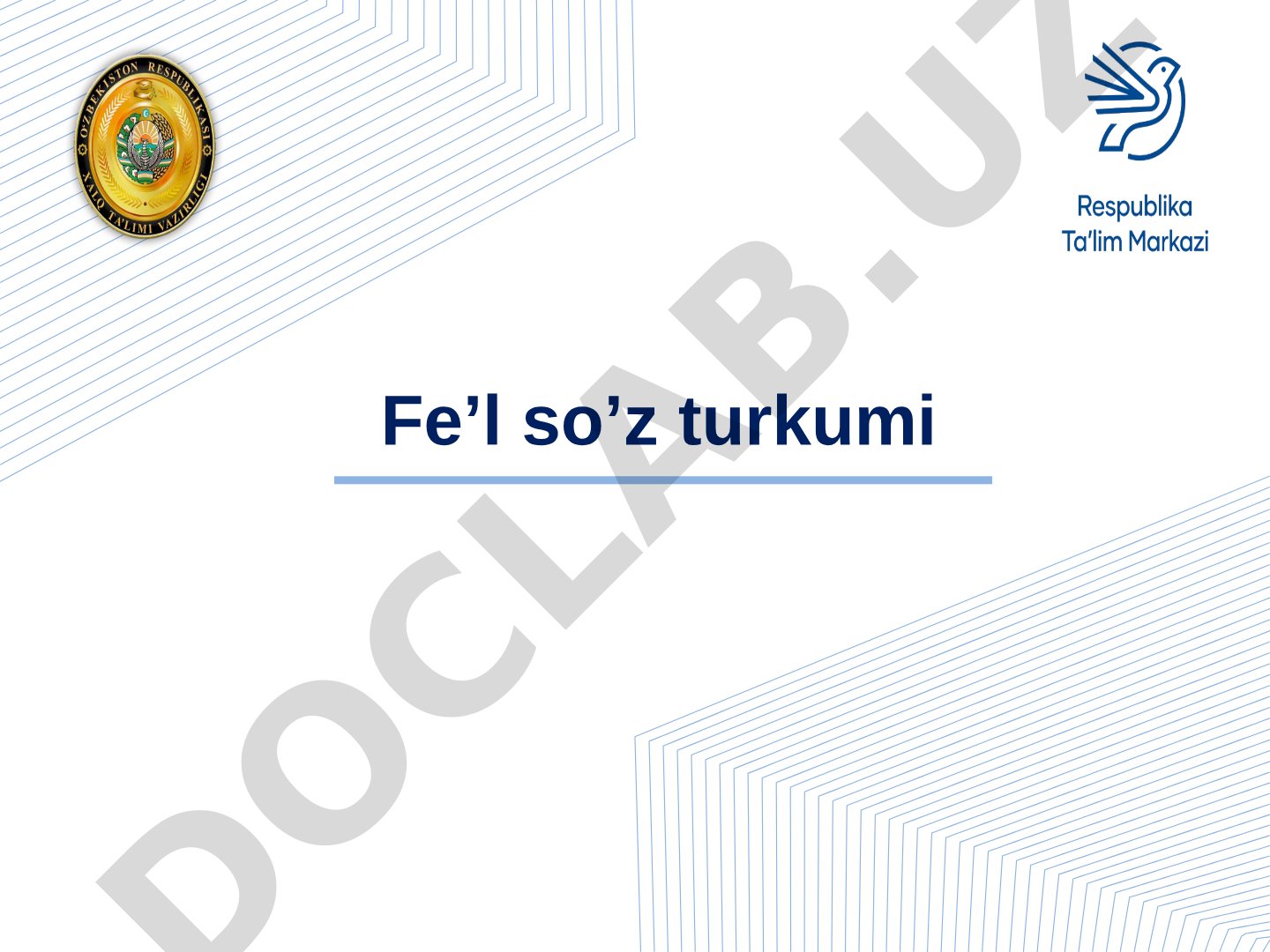 Fe'l so'z turkumi