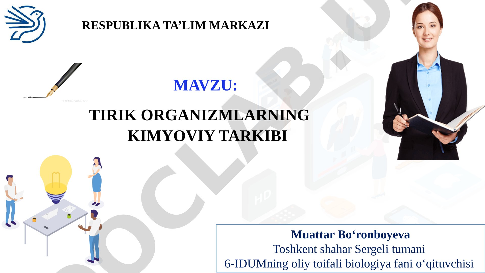TIRIK ORGANIZMLARNING KIMYOVIY TARKIBI