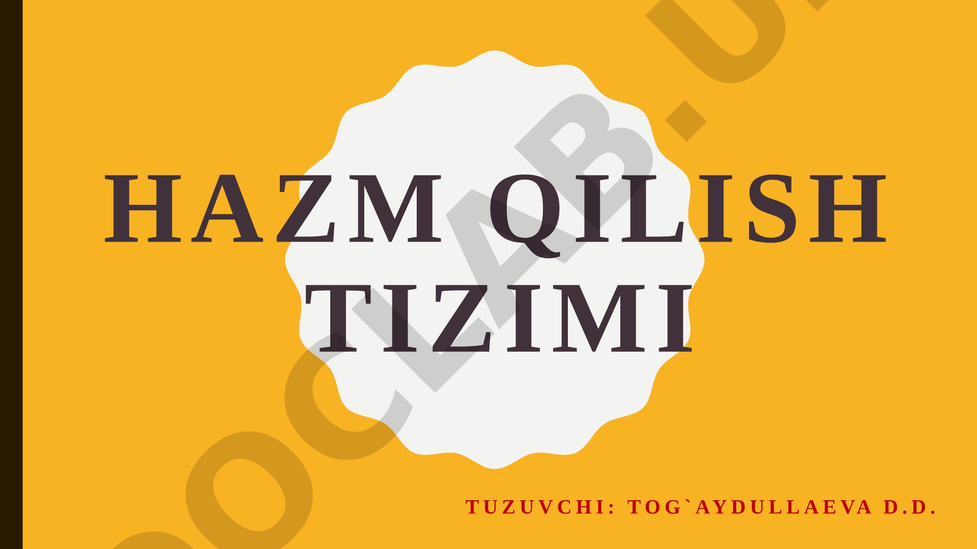 Hazm qilish tizimi