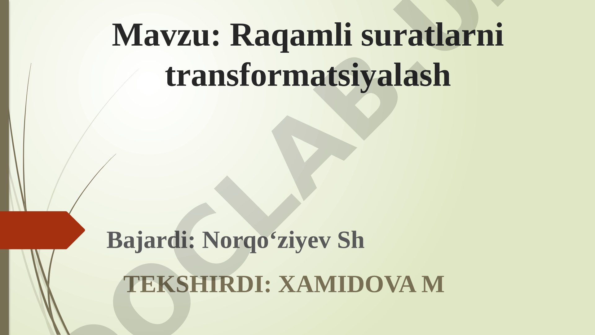 Raqamli suratlarni transformatsiyalash