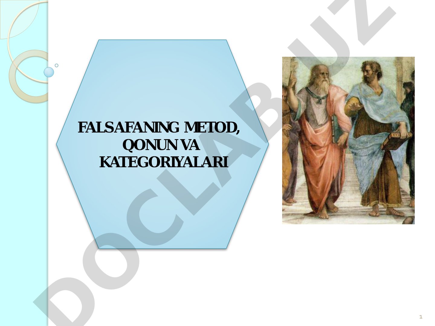Falsafaning metod, qonun va kategoriyalari