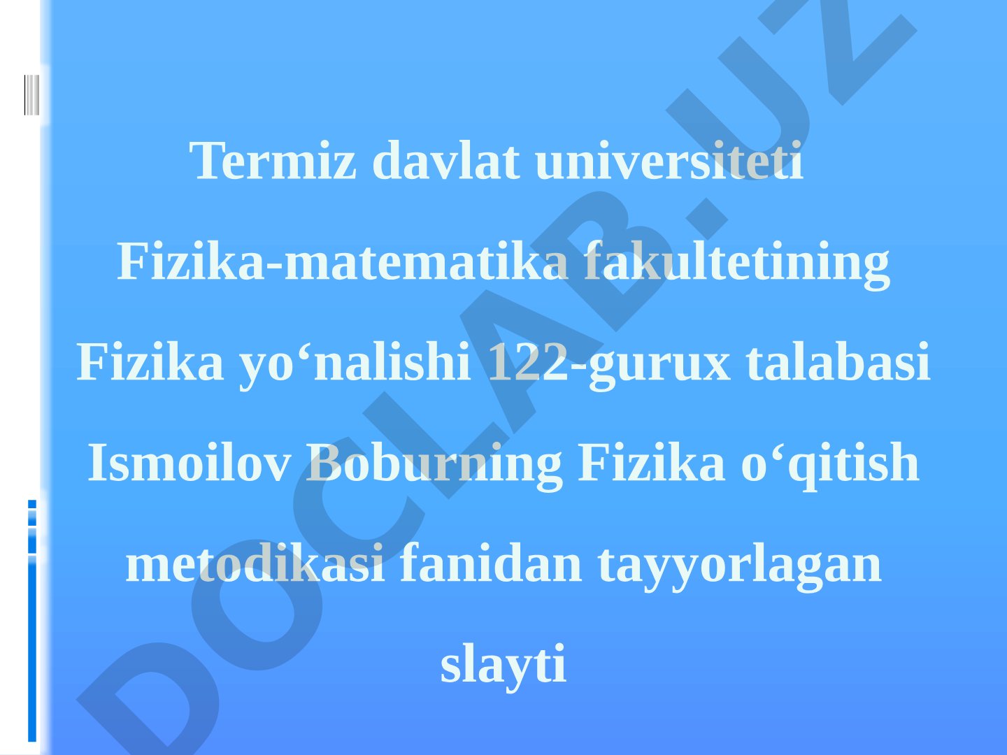 Fizika fanini o'qitishda yangi pedagogik texnologiyalardan foydalanish