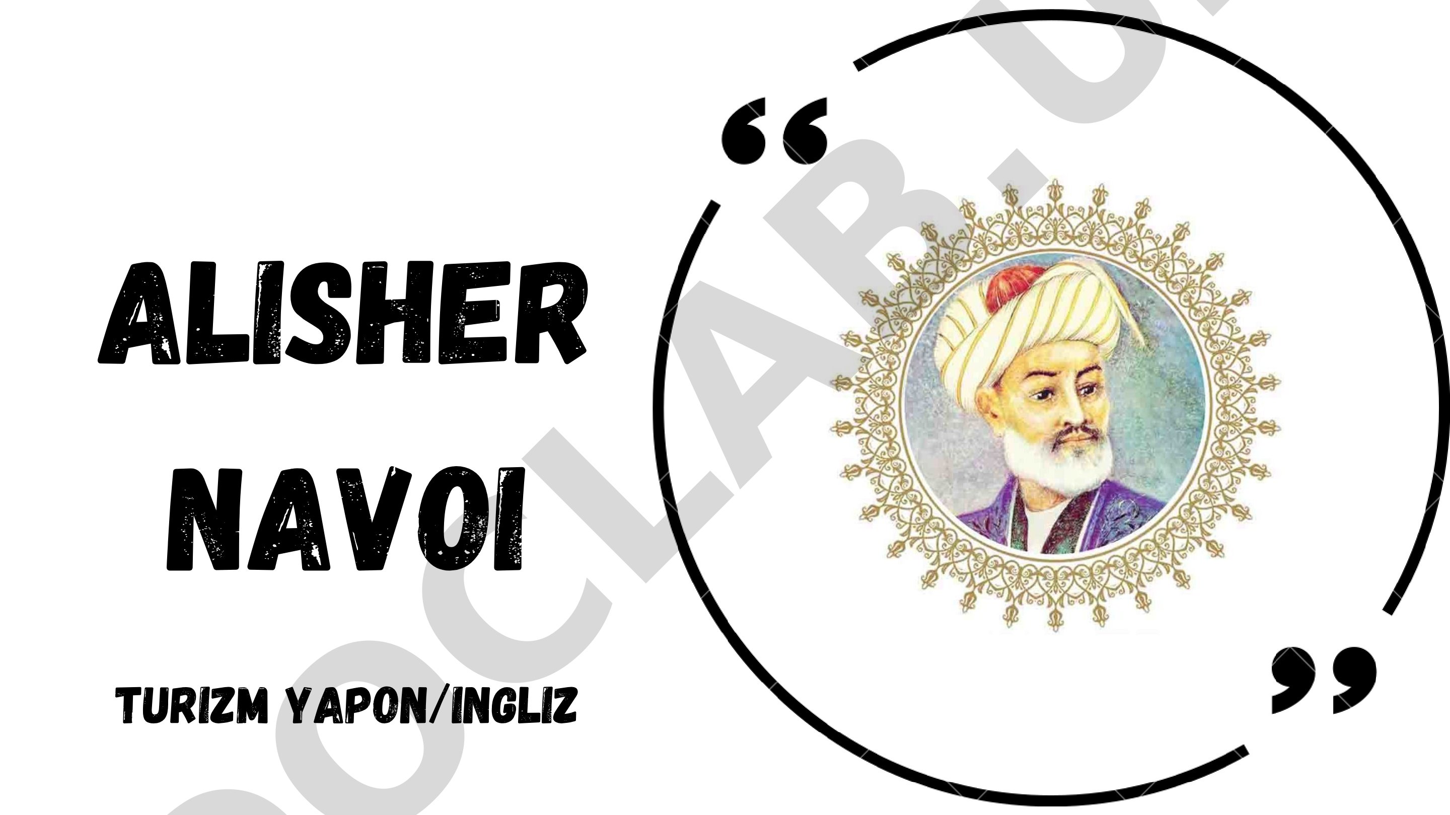 Alisher Navoi Turizm yapon/ingliz