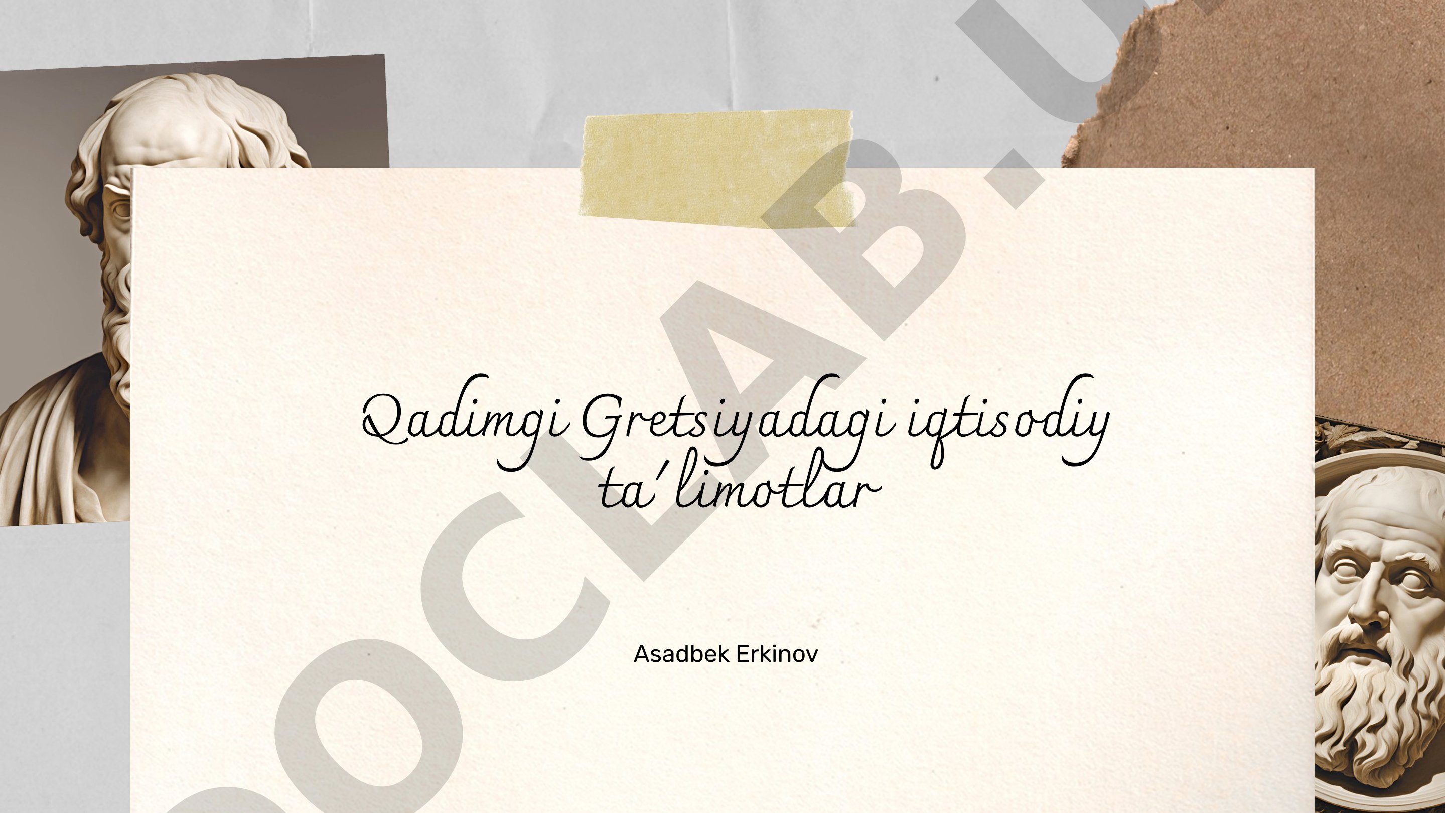 Qadimgi Gretsiyadagi iqtisodiy ta'limotlar