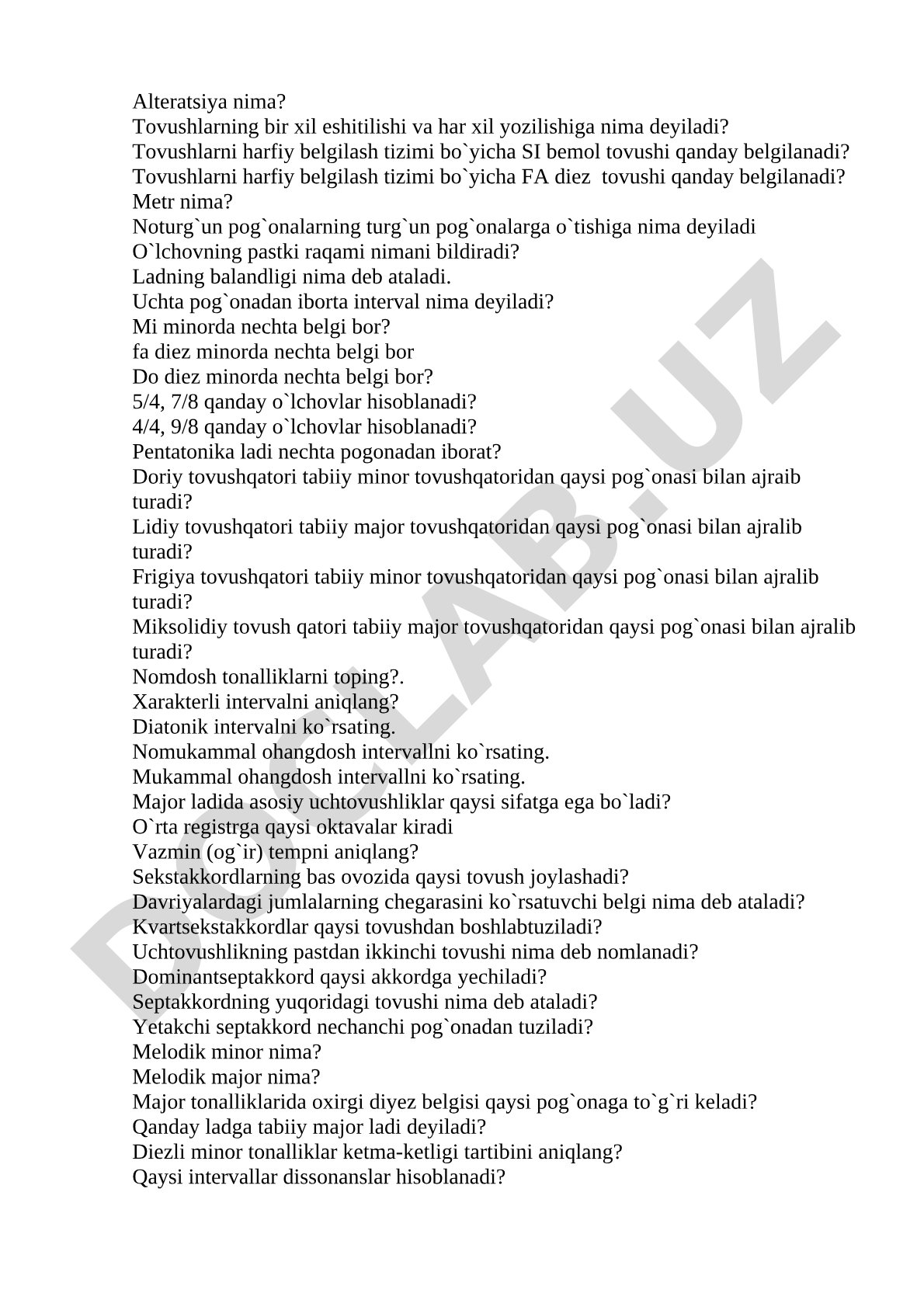 Musiqa nazariyasi: alteratsiya, metr, tonallik va intervallar