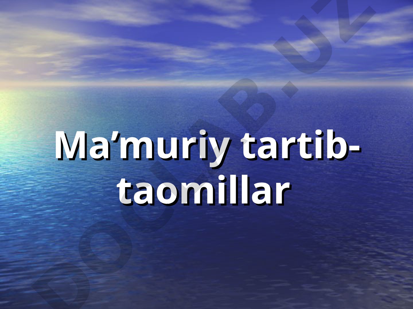 Ma’muriy tartib-taomillar tushunchasi, prinsiplari, tizimi va ahamiyati yoritilgan