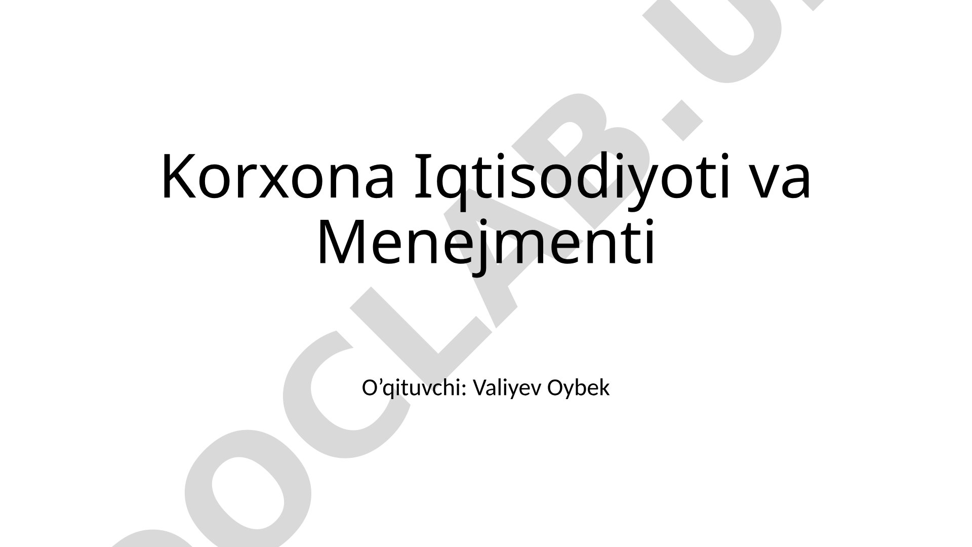 Kimyo va oziq ovqat sanoati korxonalari moliya ko'rsatgichlari