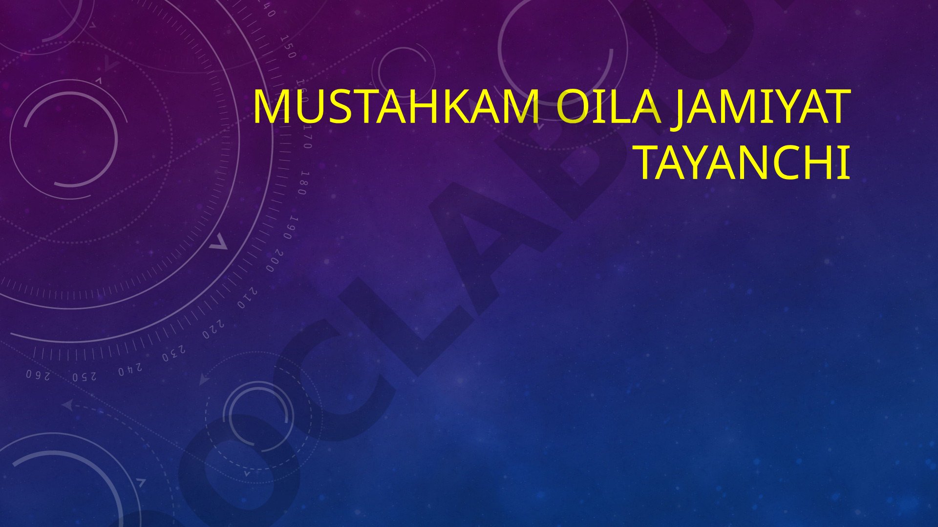 Mustahkam oila jamiyat tayanchi