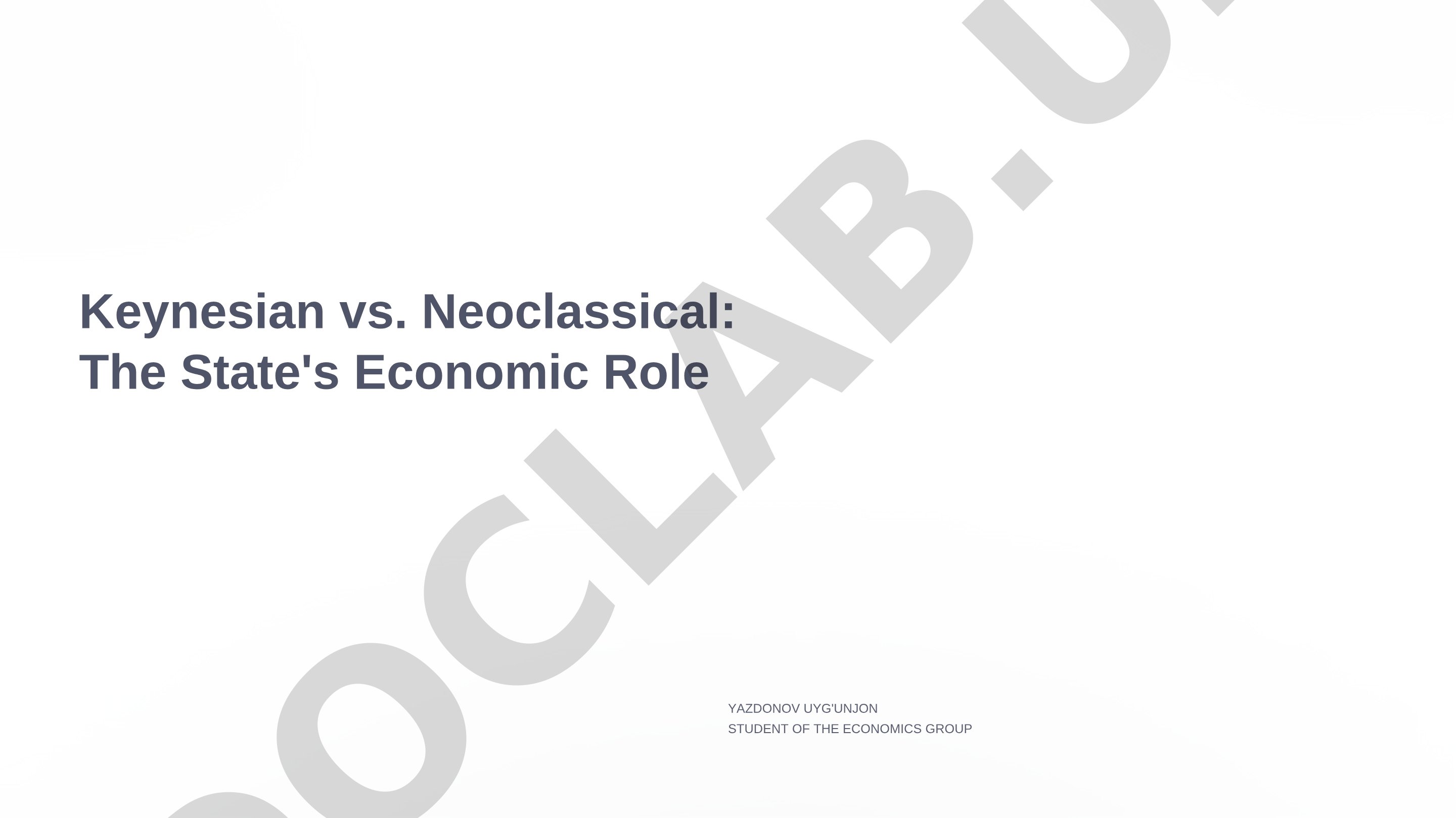 Keynesian vs. Neoclassical: The State's Economic Role