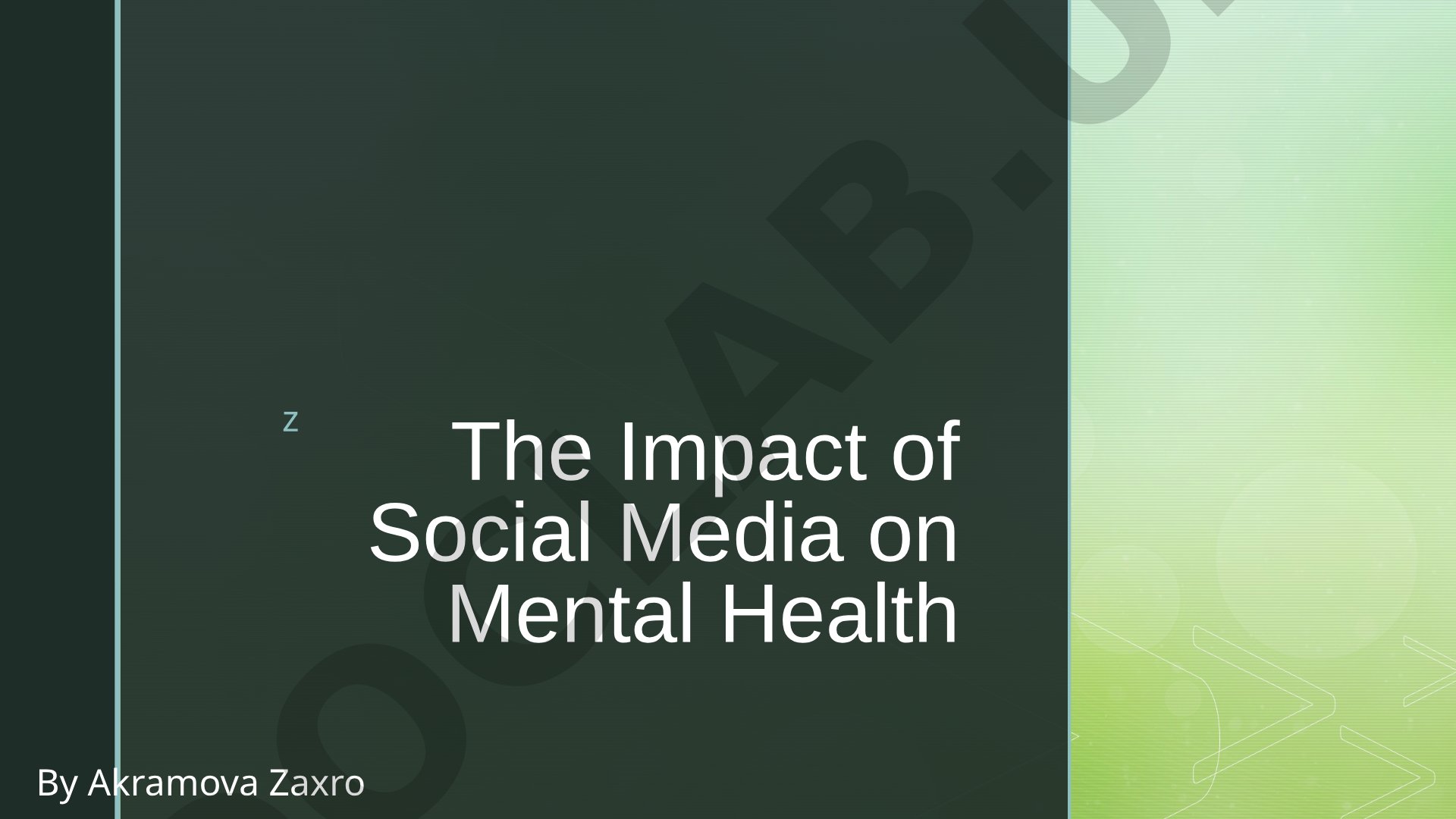 The Impact of Social Media on Mental Health