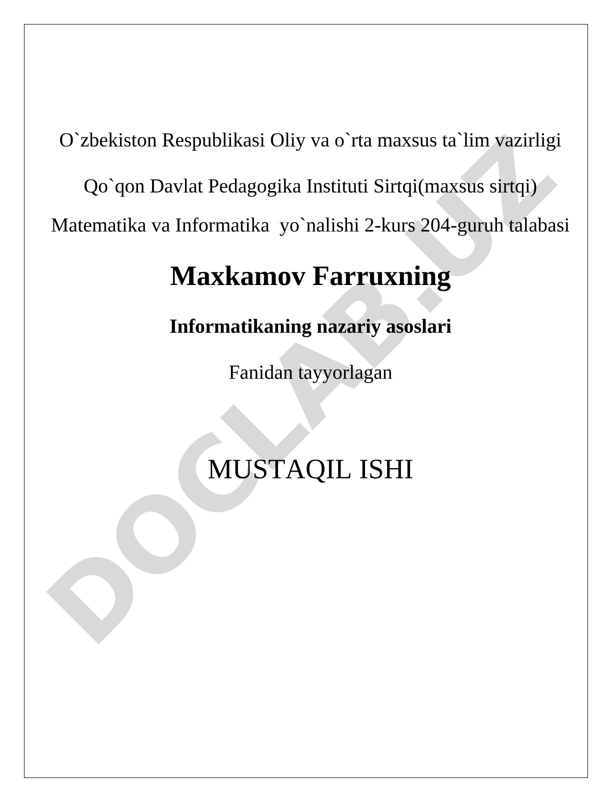 Axborotlarni kodlash