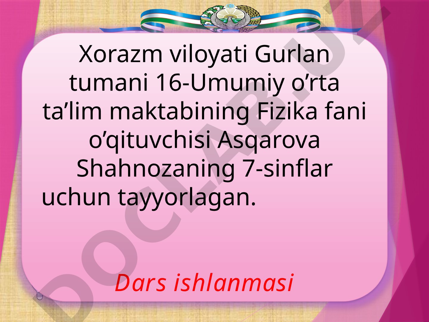 Mexanik ish va uning birliklari