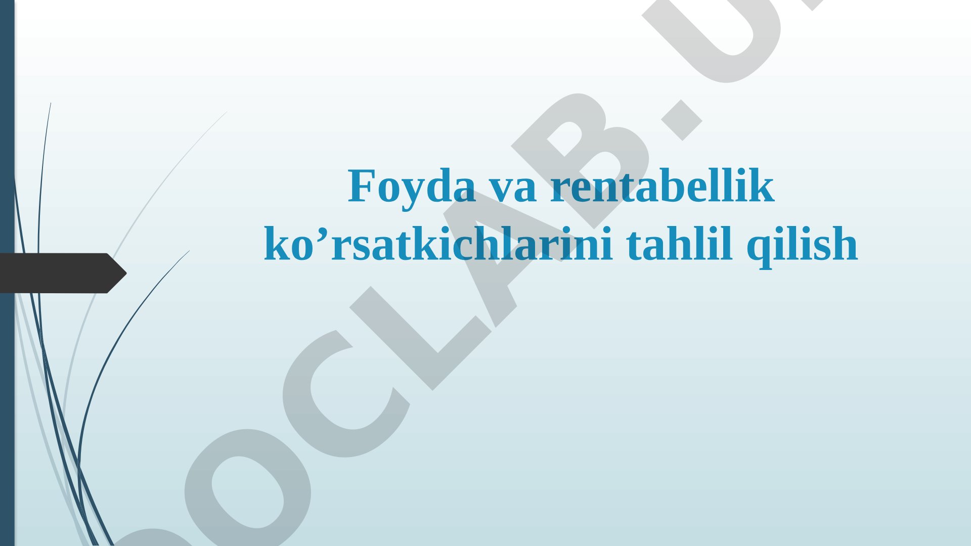 Foyda va rentabellik ko’rsatkichlarini tahlil qilish