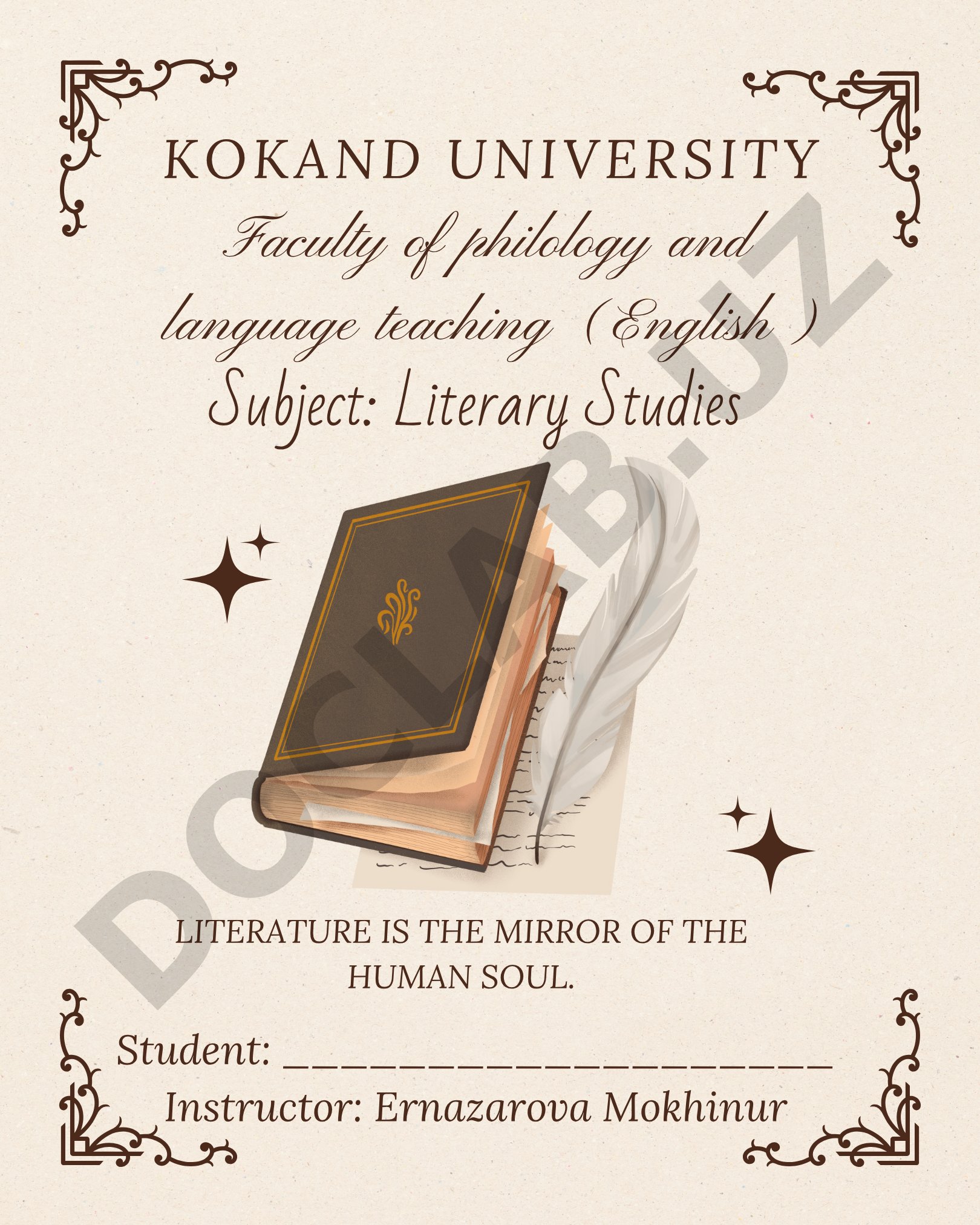 Literature is the mirror of the human soul.