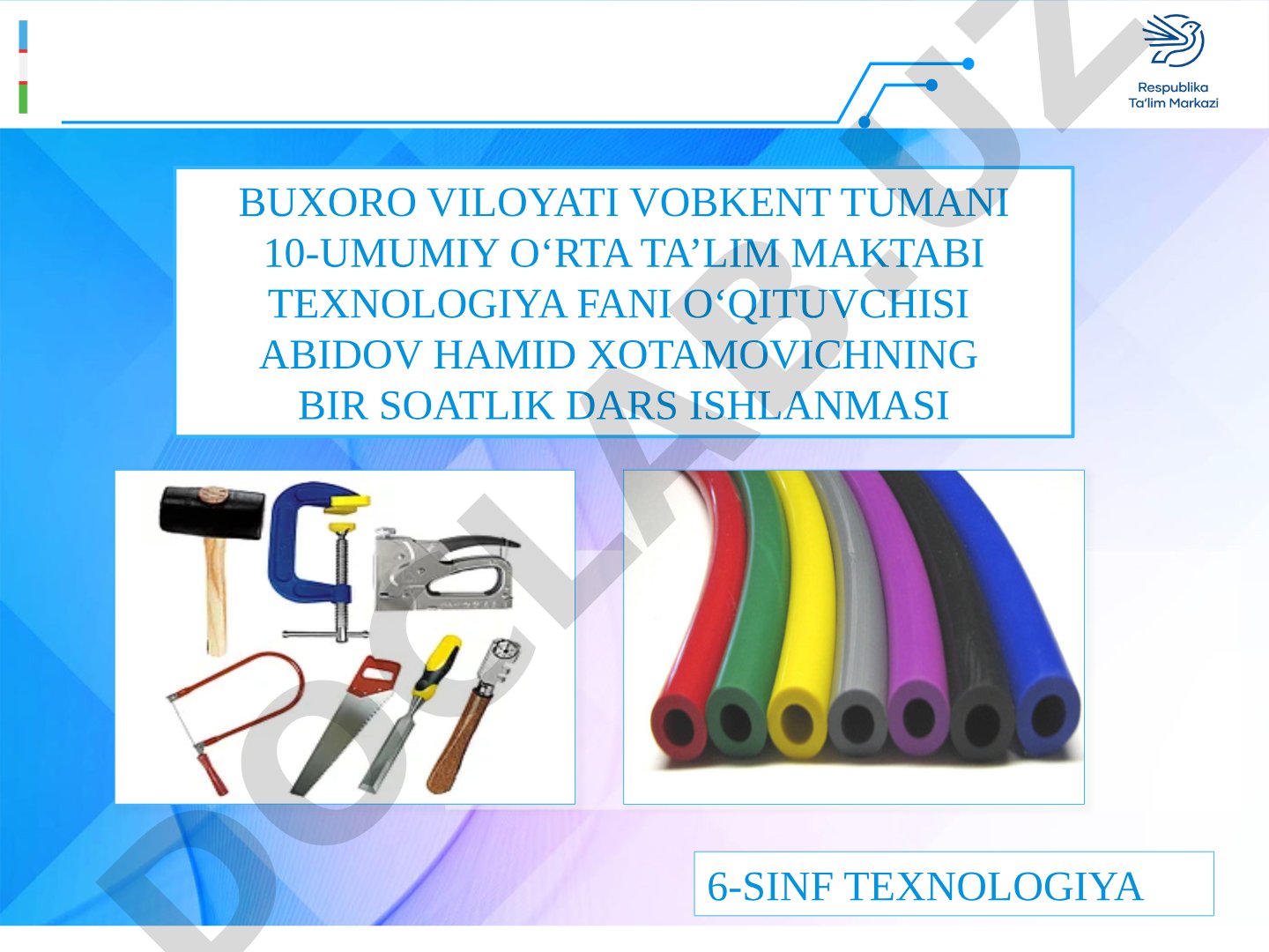 Plastmassa. Uning turlari, ishlatilish sohalari, olinish usullari