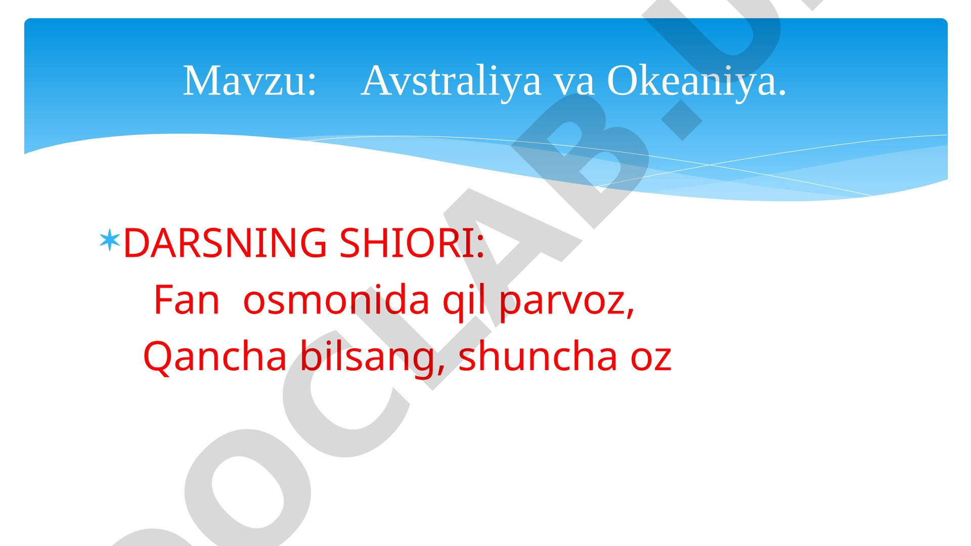 Avstraliya va Okeaniya
