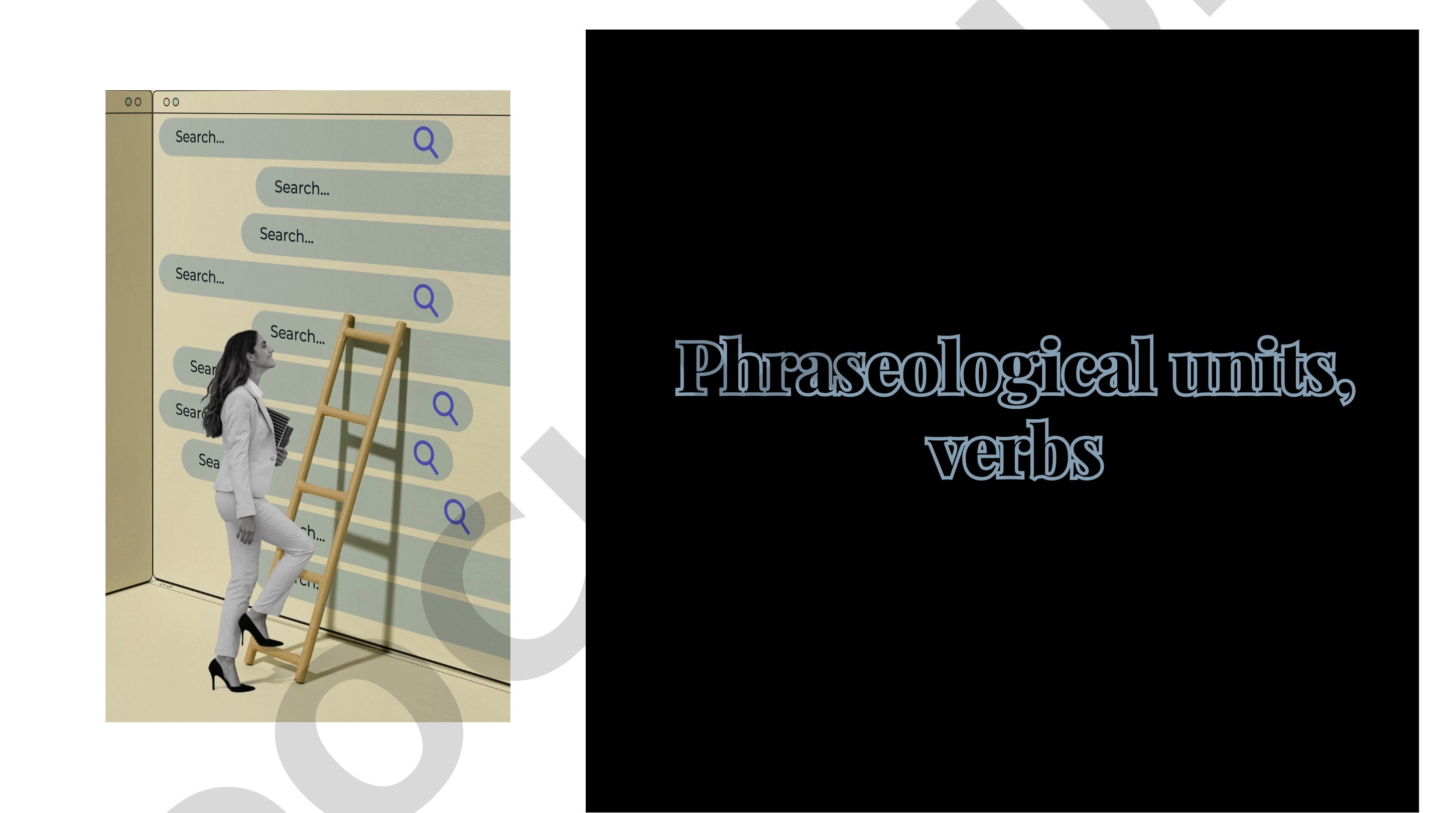 Presentation explores diverse uses and applications of phraseological verbs in English