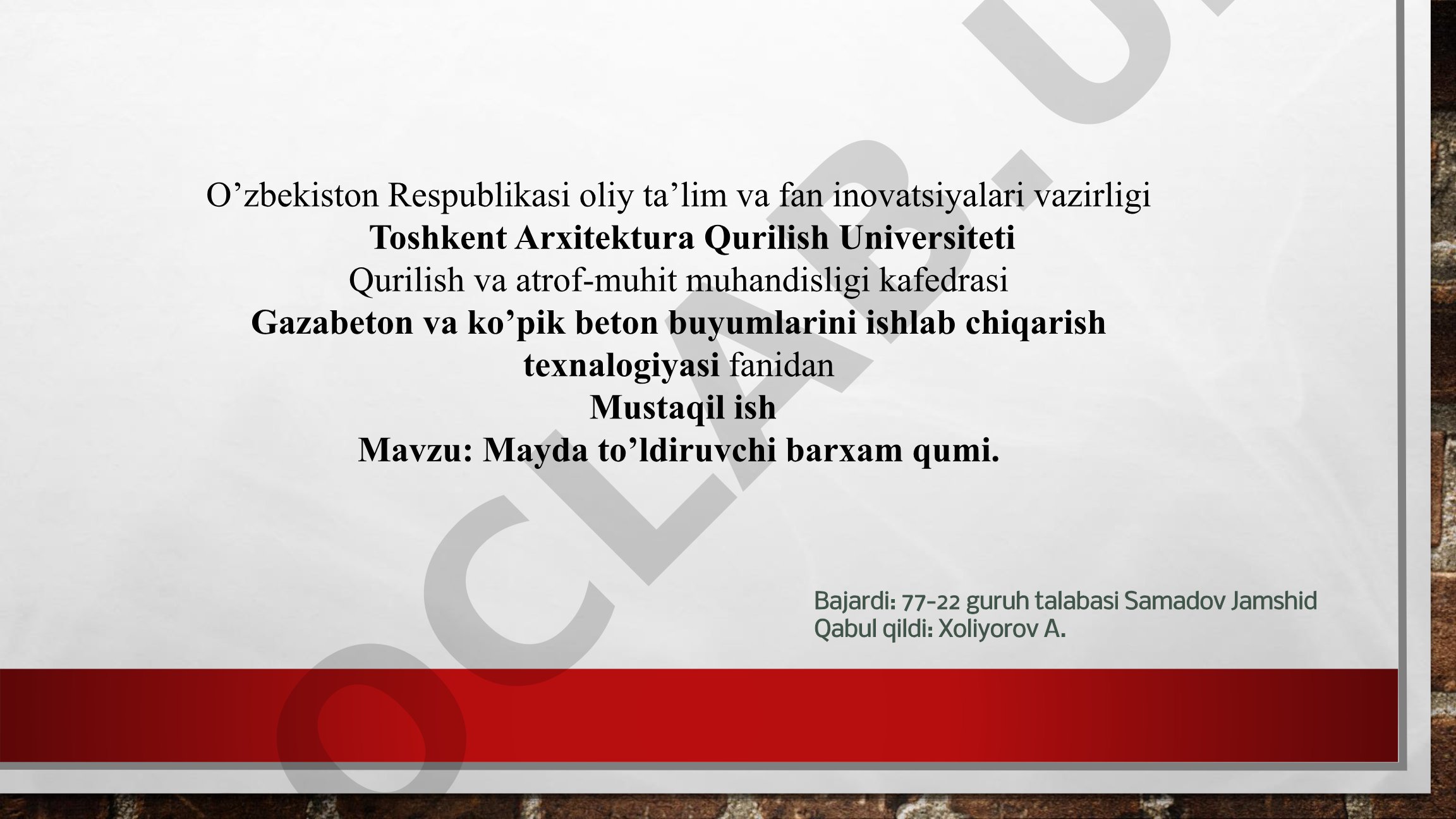 Mayda to'ldiruvchi barxam qumi