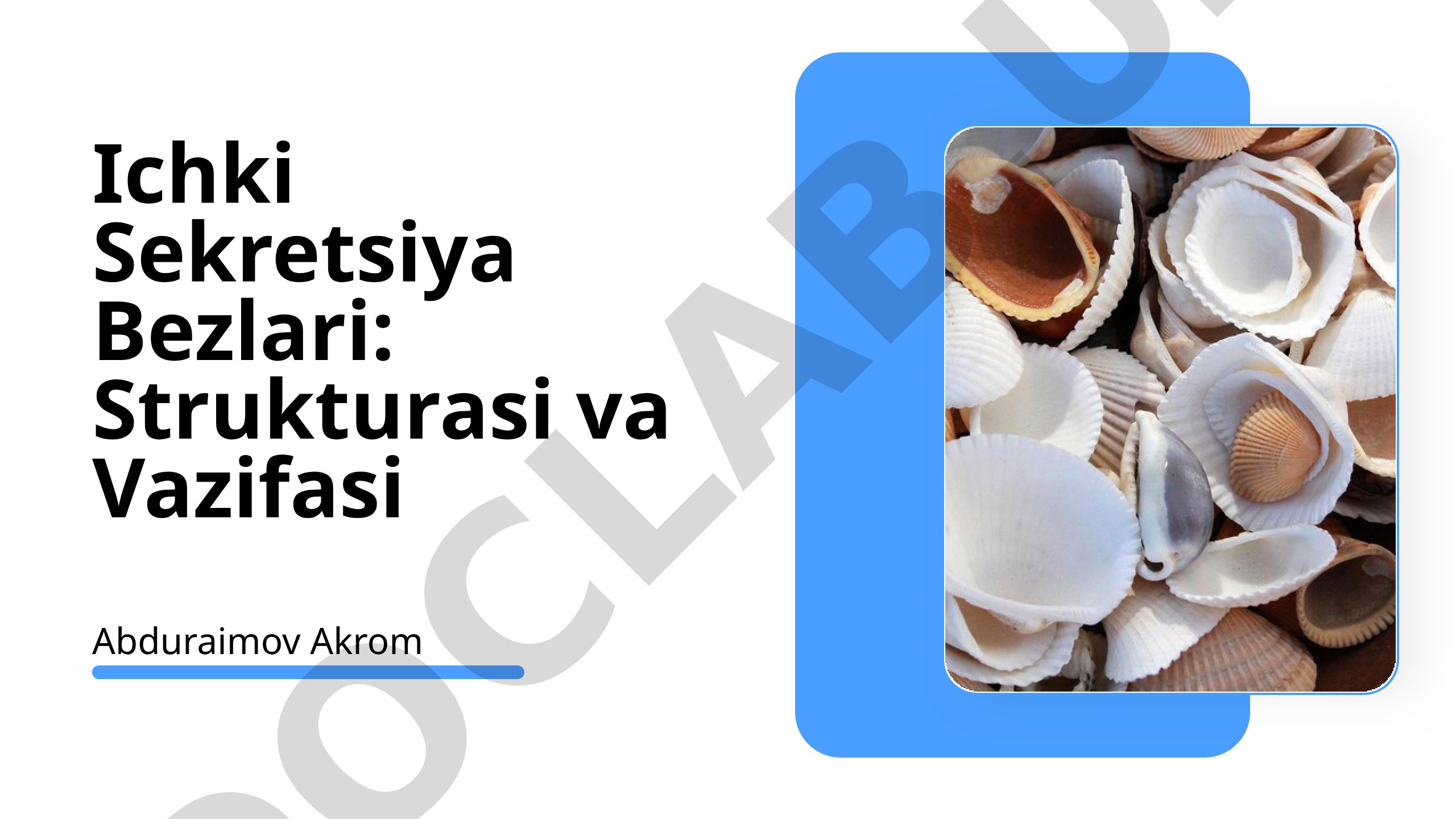 Ichki Sekretsiya Bezlari: Strukturasi va Vazifasi