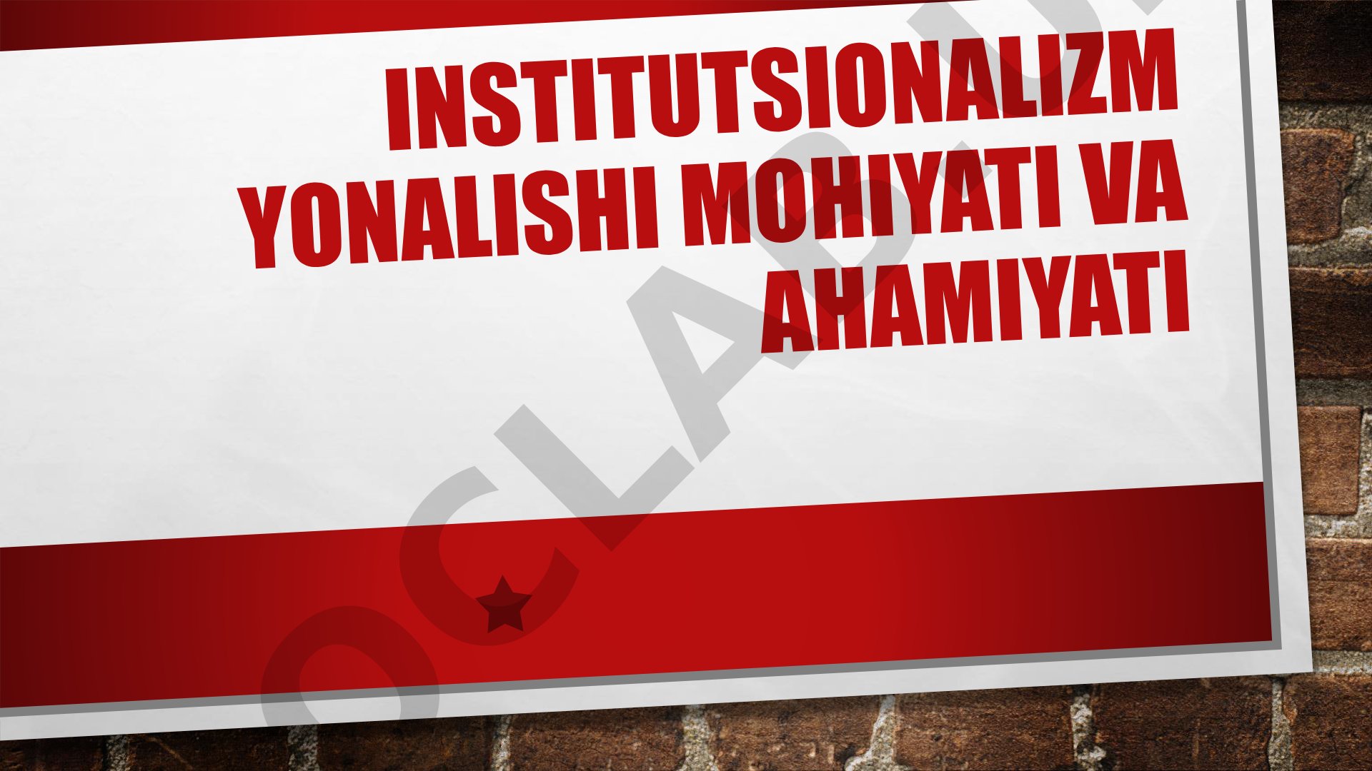 Institutsionalizmning umumiy tavsifi, evolyutsiya bosqichlari va asosiy oqimlari