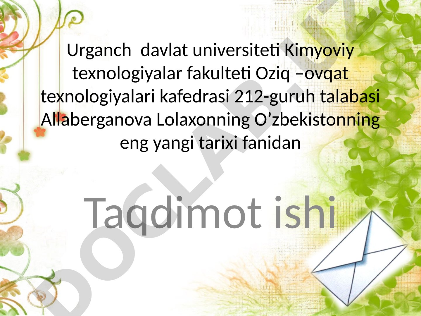 Mustaqillikning e`lon qilinishi va O`zbekistonda ijtimoiy-siyosiy isloxotlarning boshlanishi