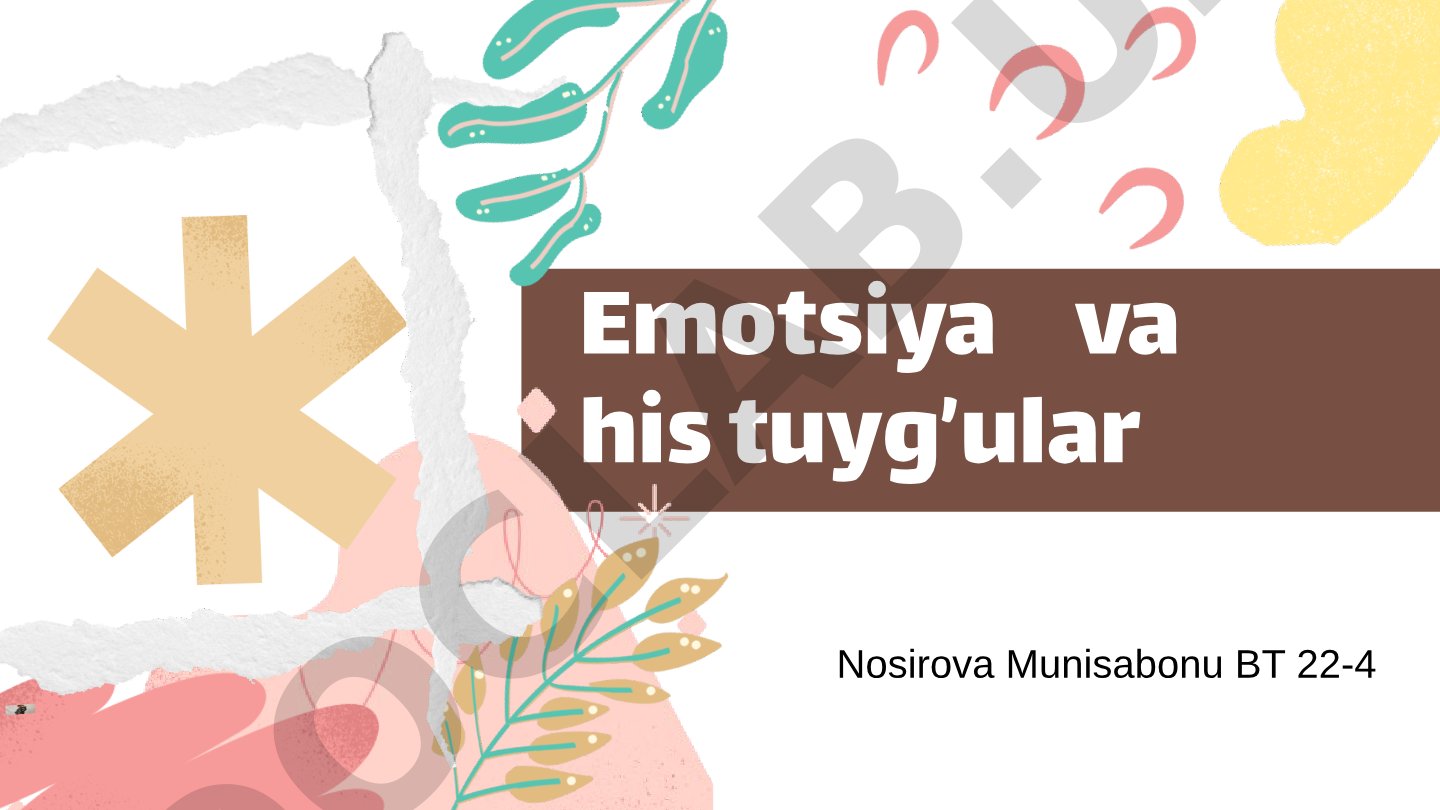 Emotsiya va his tuyg'ular