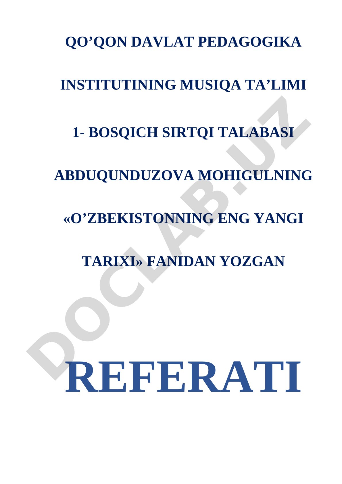 O'zbekistonning eng yangi tarixi fanining mazmuni nimadan iborat