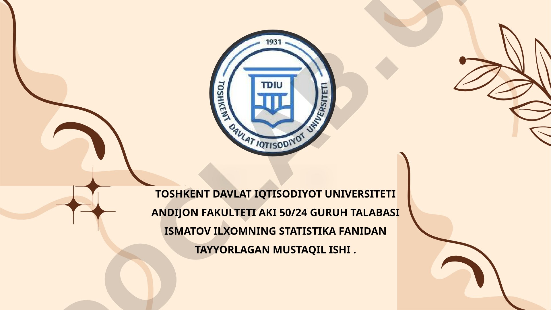 Diskret va uzluksiz o'zgaruvchilar