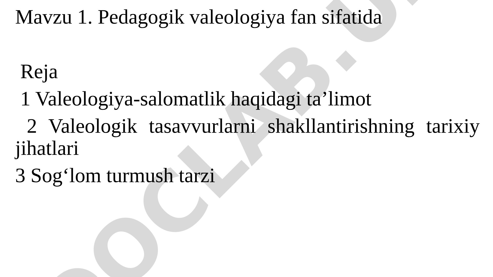 Pedagogik valeologiya fan sifatida