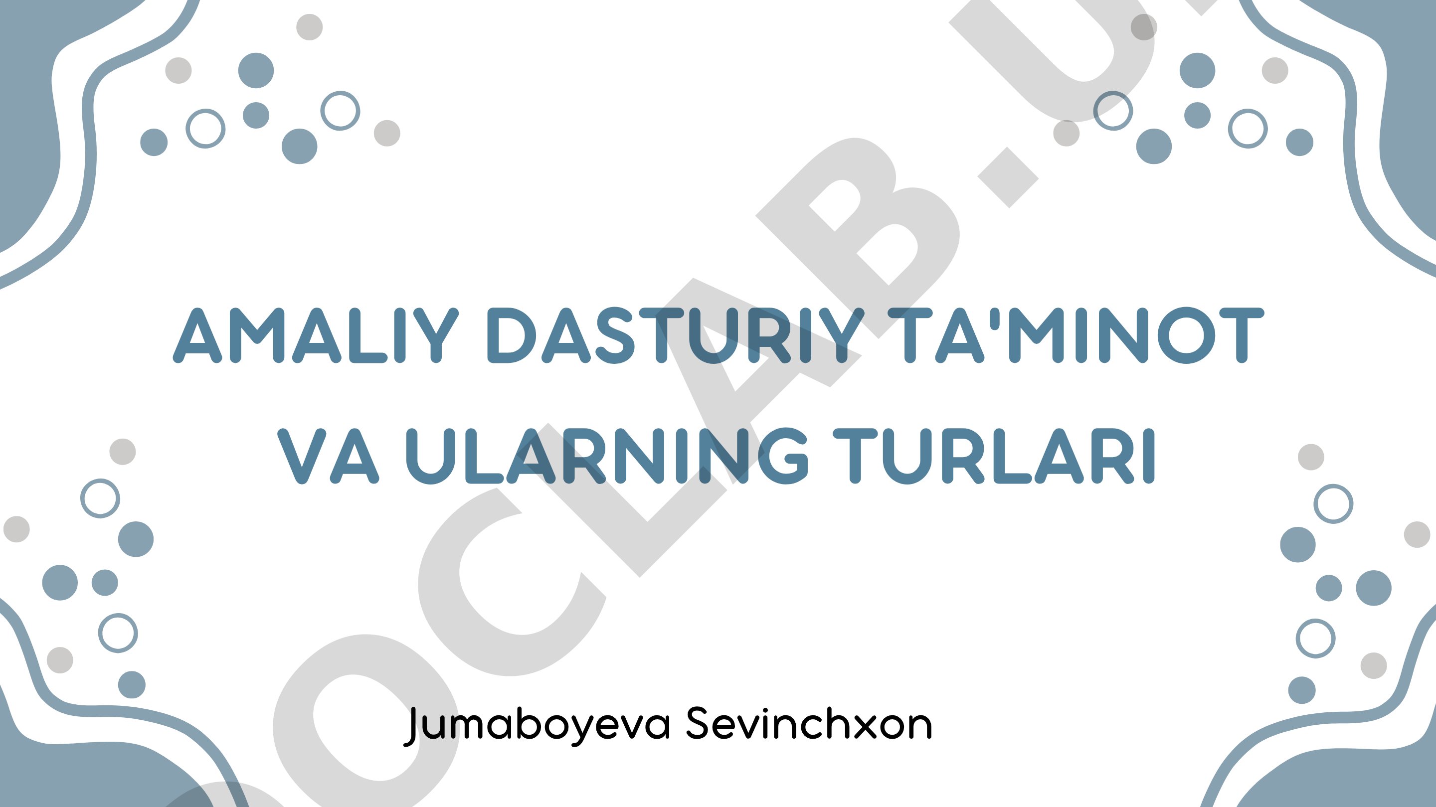 Dasturiy ta'minotning turlari: tizimli va amaliy 3