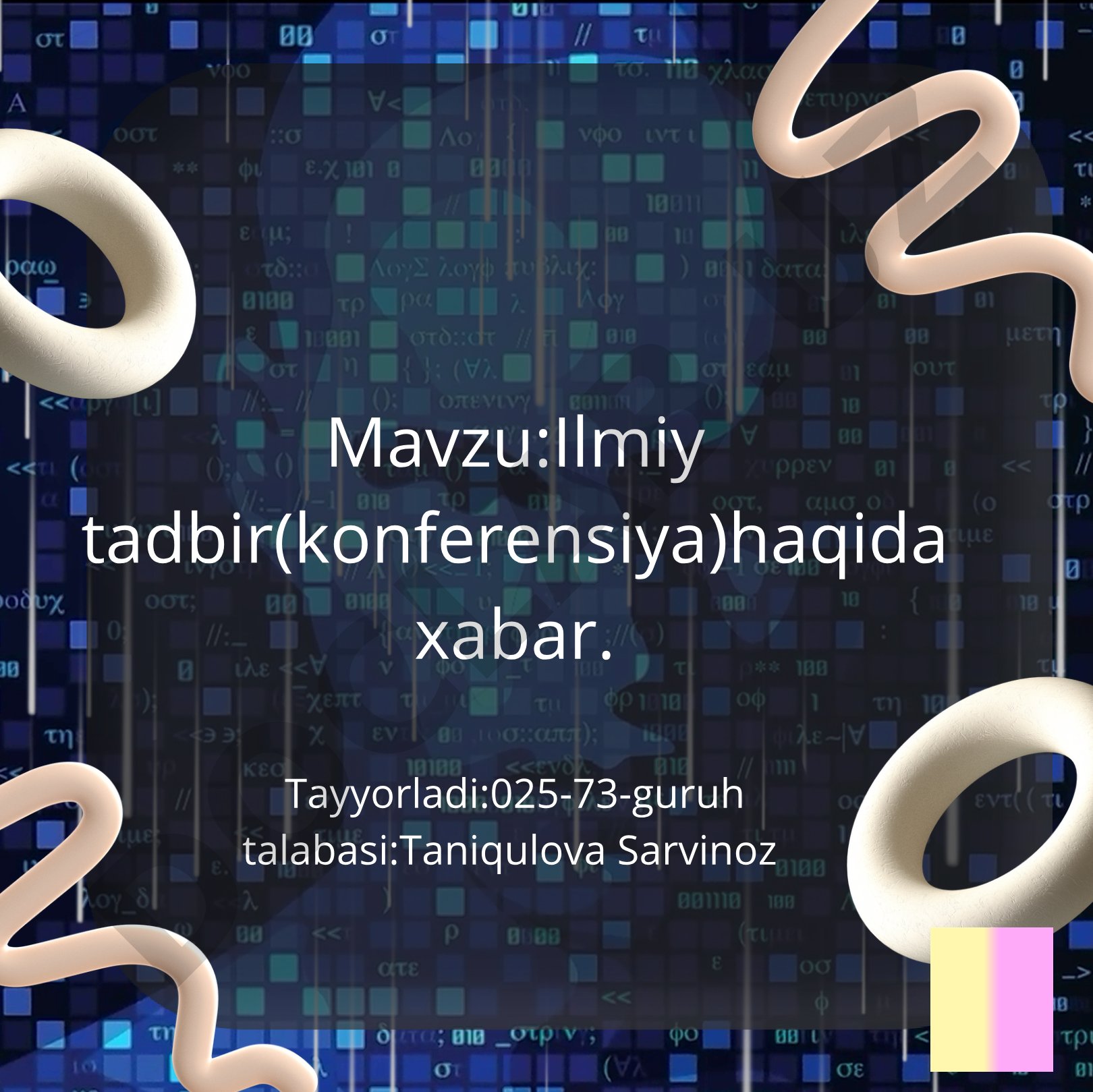 Ilmiy tadbir (konferensiya) haqida xabar