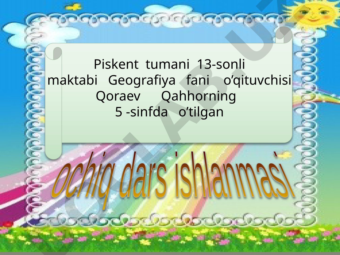 Gidrosferaning tarkibiy qismlari