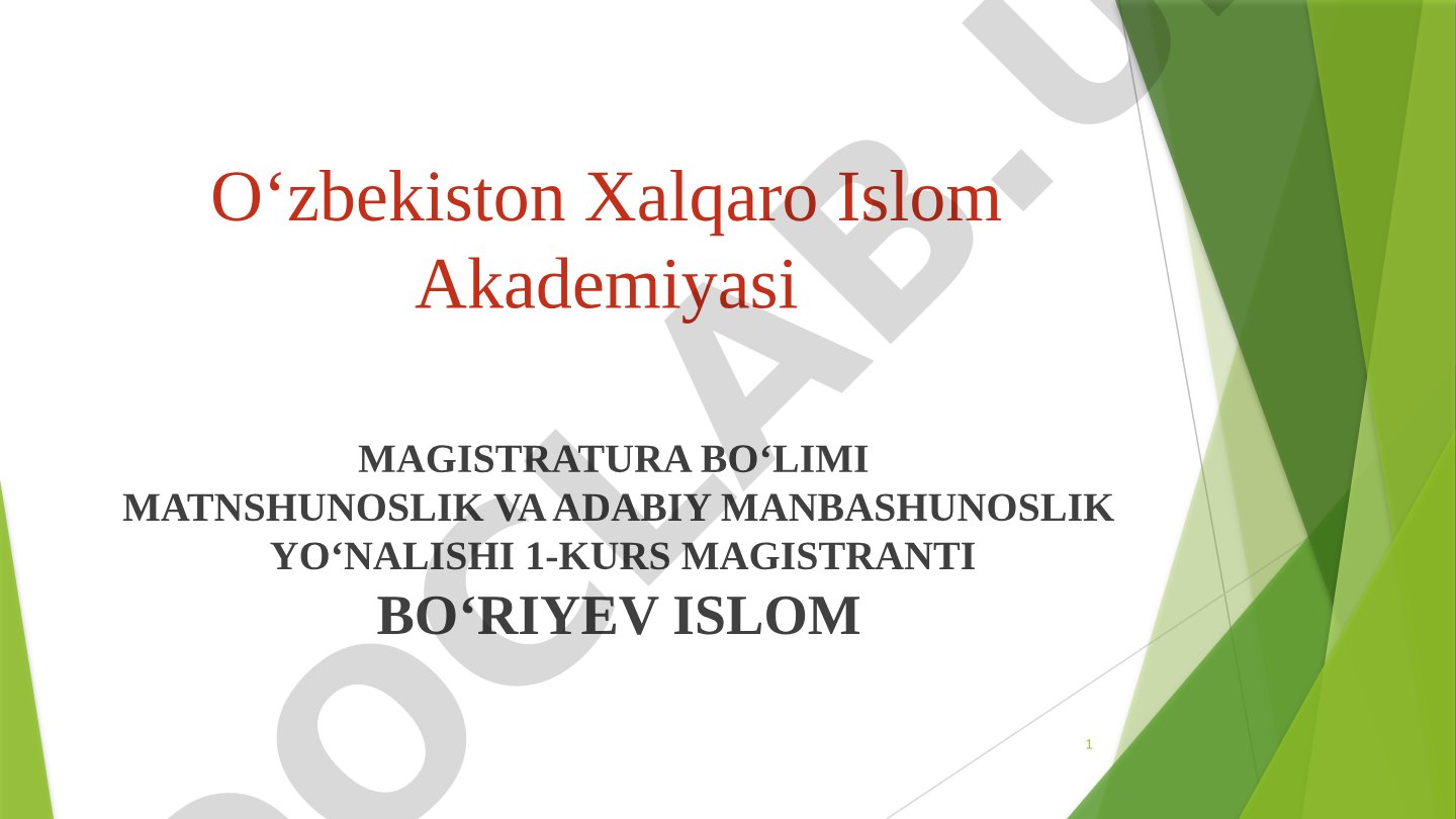 Navoiy asarlarining qo'lyozmalari Berlin Davlat kutubxonasi