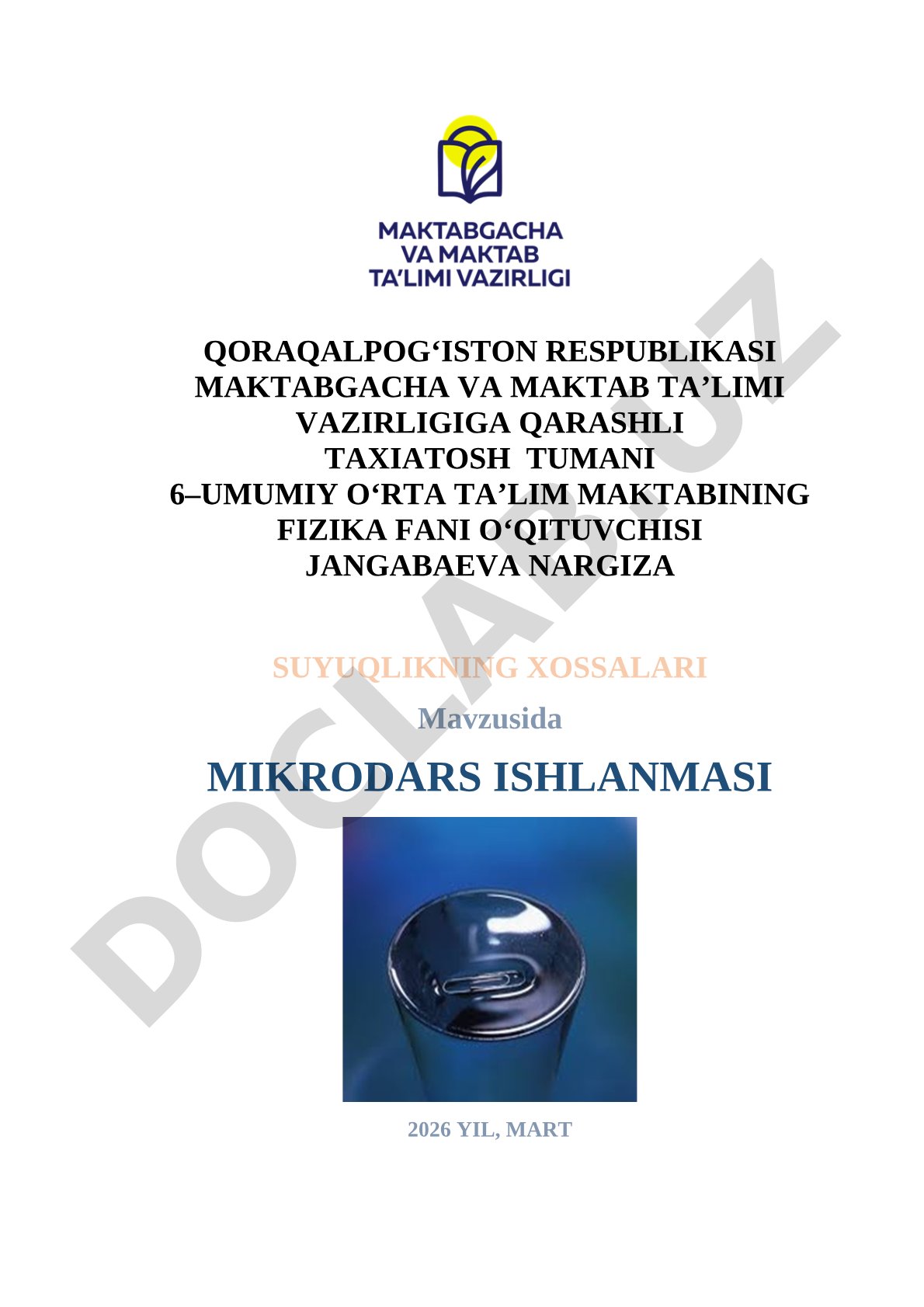 Suyuqlikning xossalari