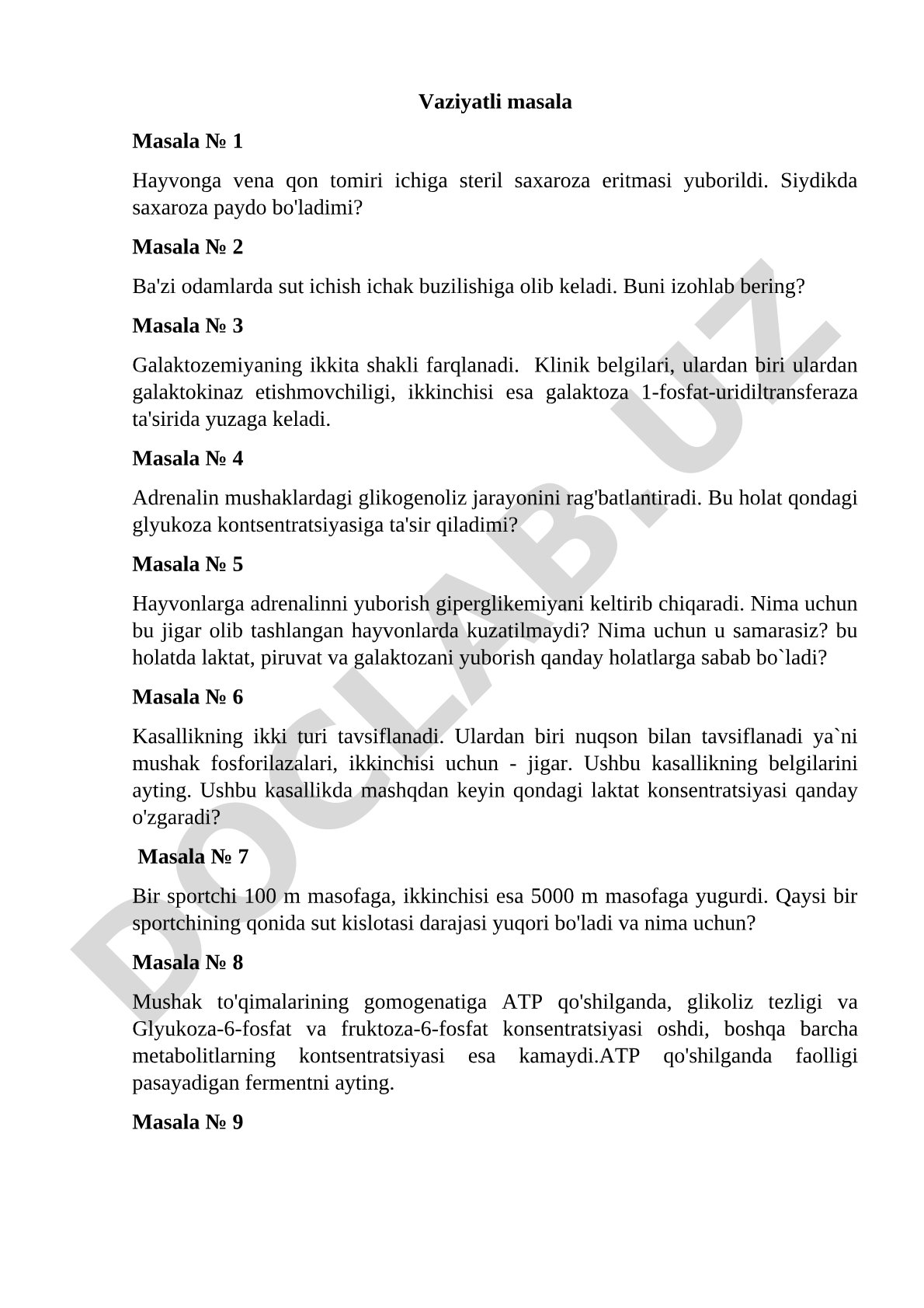 Vaziyatli masalalar to'plami