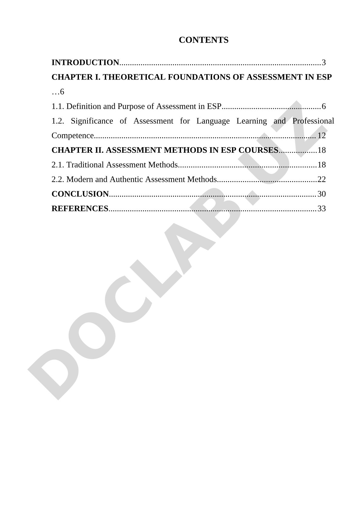 Assessment Strategies in ESP Courses