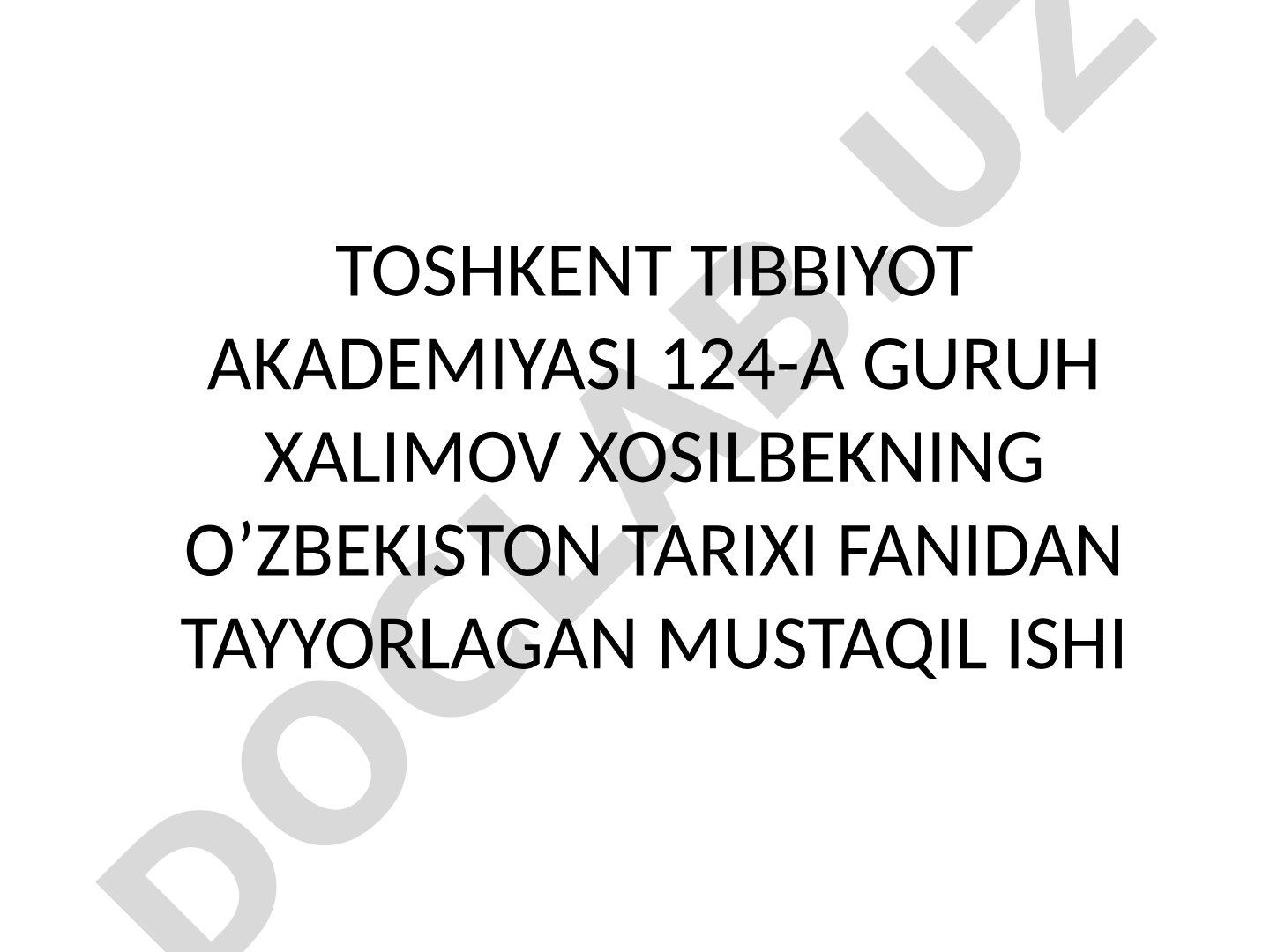 O’zbekiston tarixi fanining komil inson tarbiyasidagi o’rni va roli