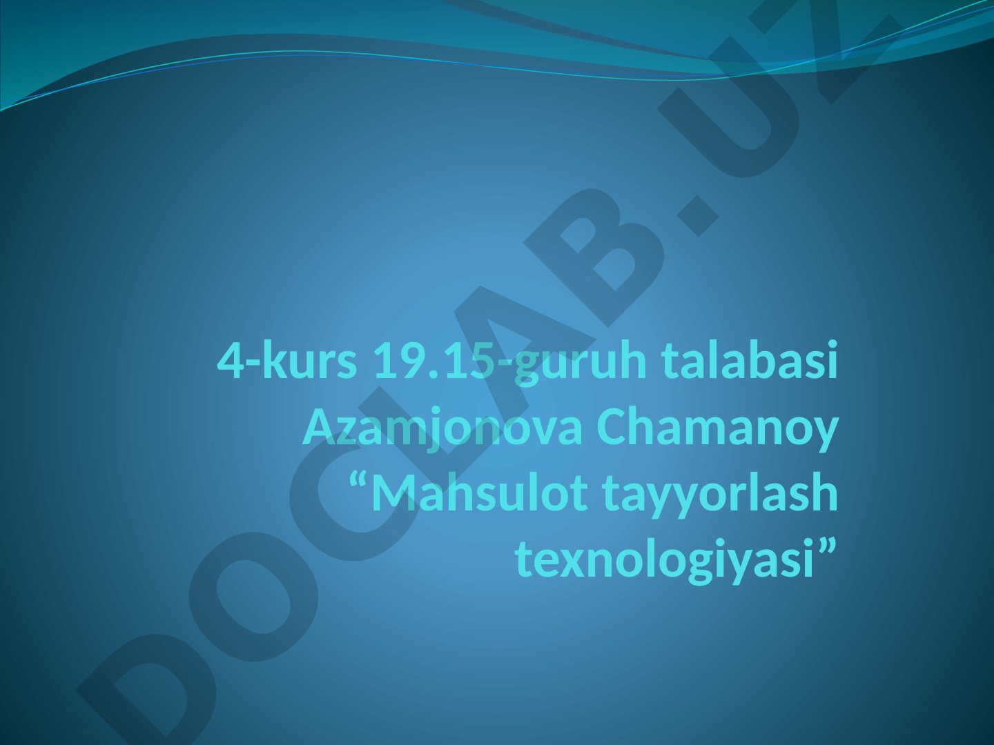 Issiq va yahna ichimliklarni tayyorlashni o’rgatish