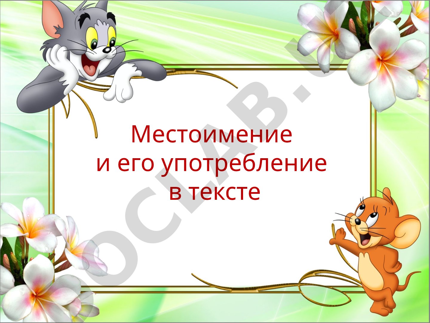 Местоимение и его употребление в тексте