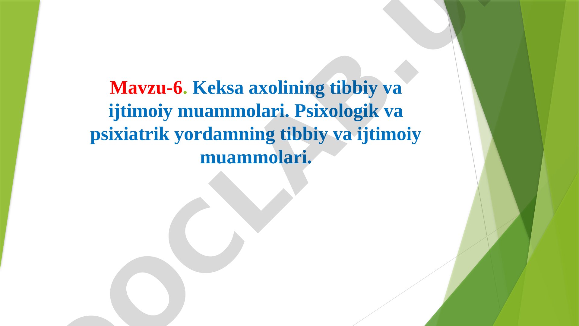 Keksa axolining tibbiy va ijtimoiy muammolari