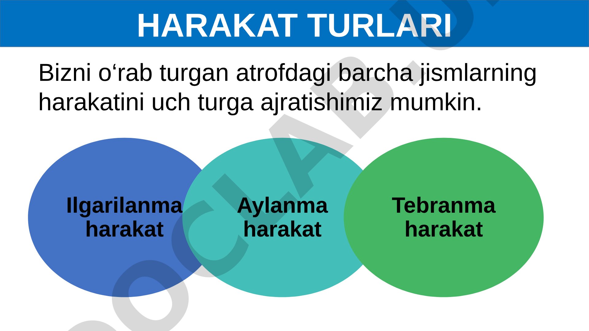 Harakat turlari