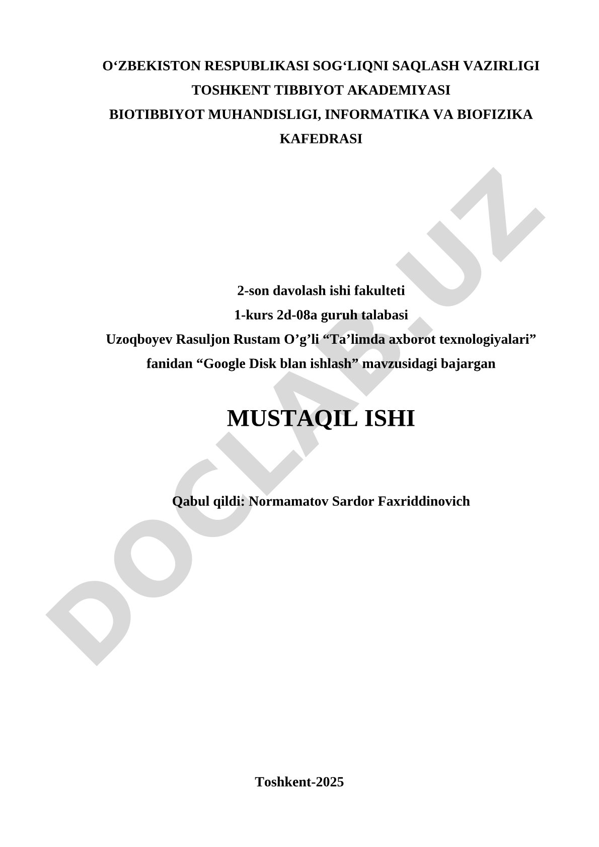 Google Disk blan ishlash
